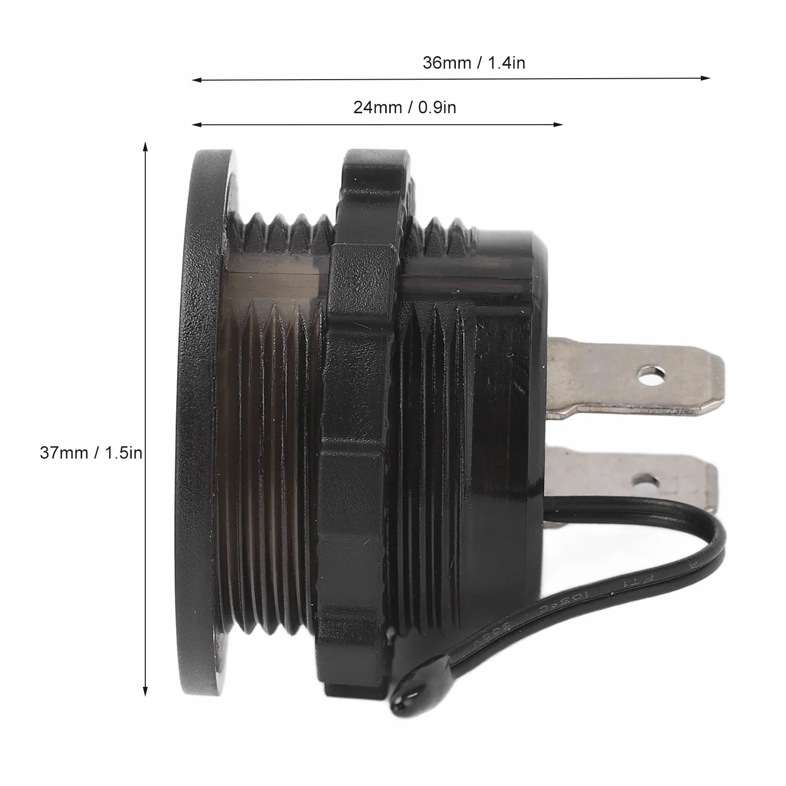 Termometr samochodowy, 12 V-24 V, podwójny wyświetlacz, termometr samochodowy, wodoszczelny, cyfrowy woltomierz, monitor temperatury, termometr detektor, ładowarka do akumulatora i promotor