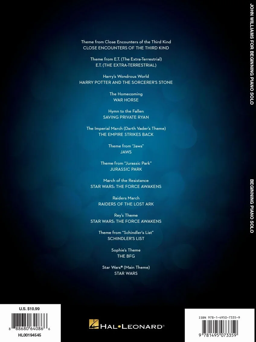 John Williams for Beginning Piano Solo - John Williams Book with Simplified Sheet Music for Piano