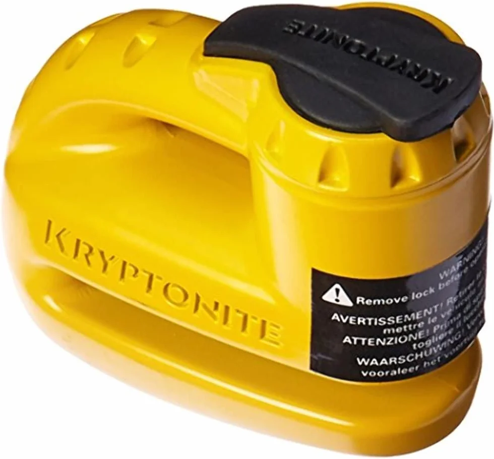 Kryptonite 884 Keeper 5 S2 blokada tarczy motocyklowej z kablem przypomnienia - żółta
