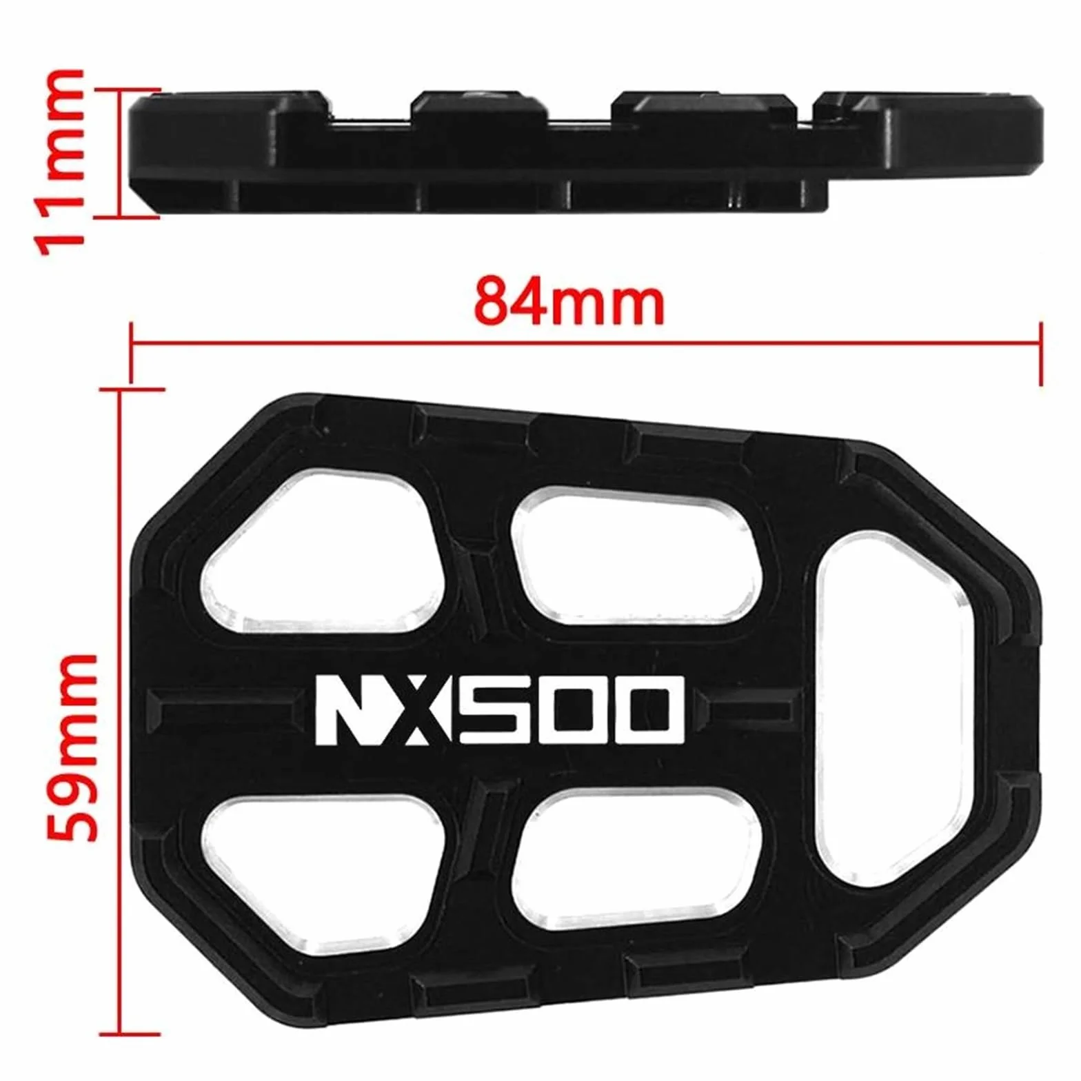 Pedały Motocyklowe H&ONDA NX500 NX 500 2025 Podnóżki Przednie Tylne Dźwignia Hamulca Nożnego Czarny