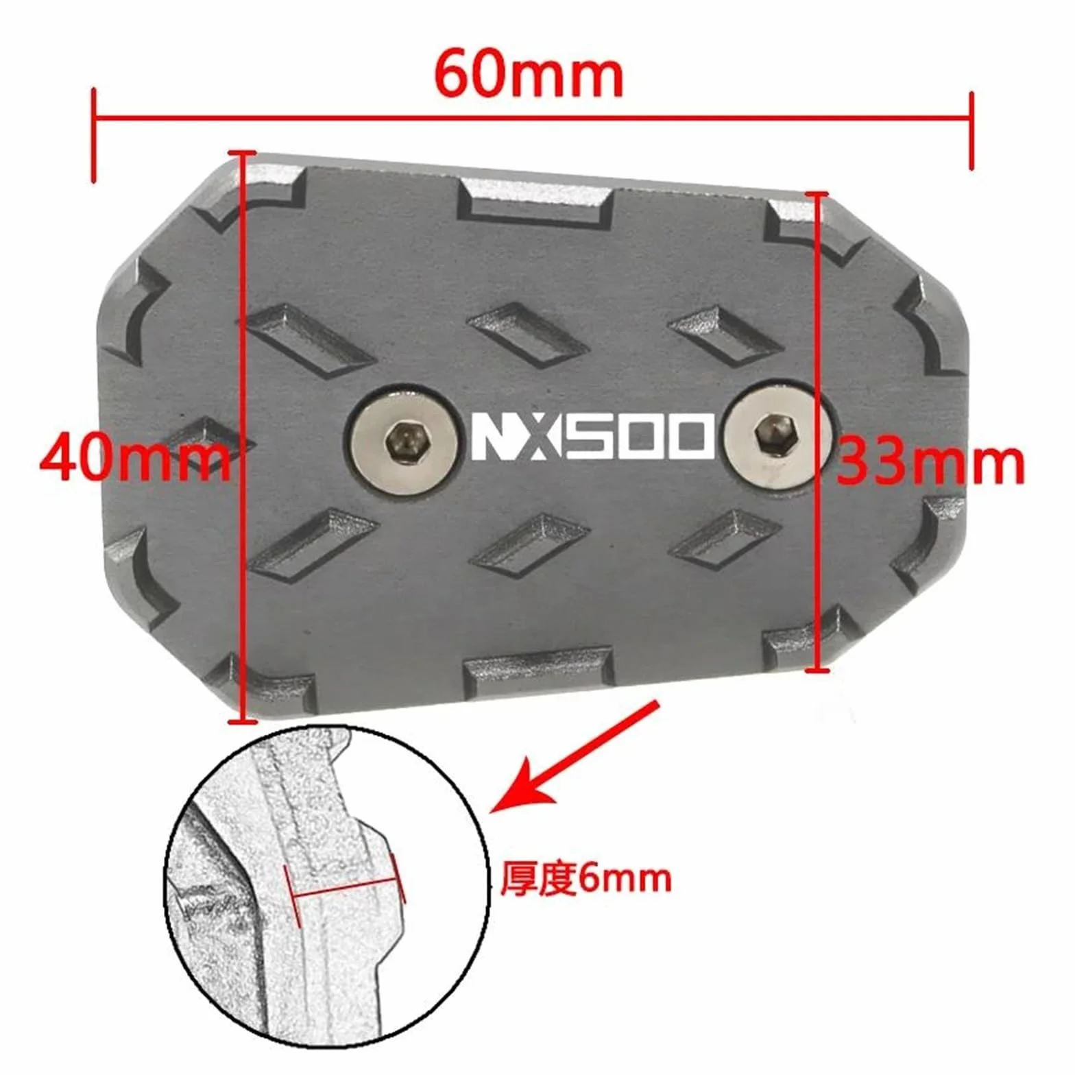 Pedały Motocyklowe H&ONDA NX500 NX 500 2025 Podnóżki Przednie Tylne Dźwignia Hamulca Nożnego Czarny