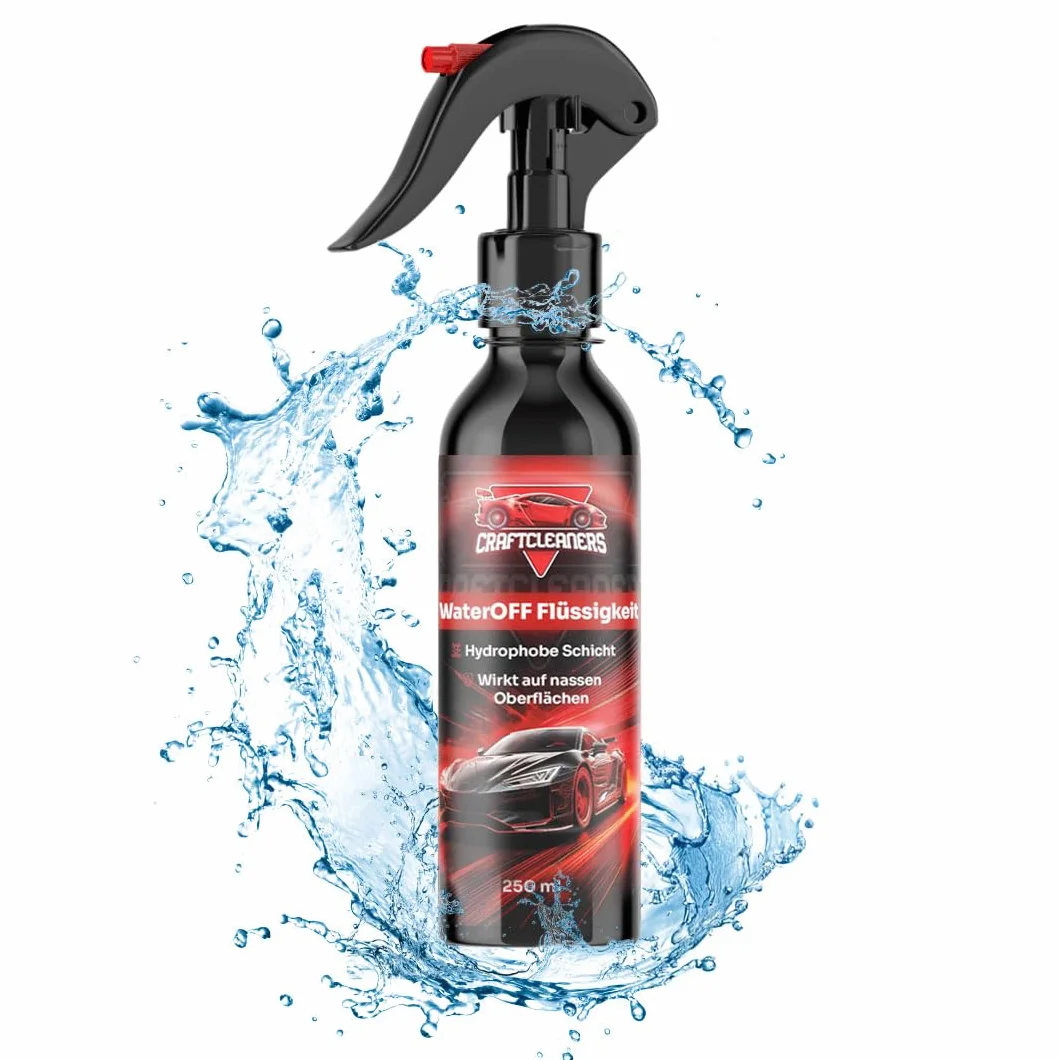 Hydrofobowy płyn WaterOFF 250ml – niewidzialna wycieraczka w sprayu, impregnacja szyb, wodoodporna powłoka dla lepszej widoczności i ochrony przed zabrudzeniami