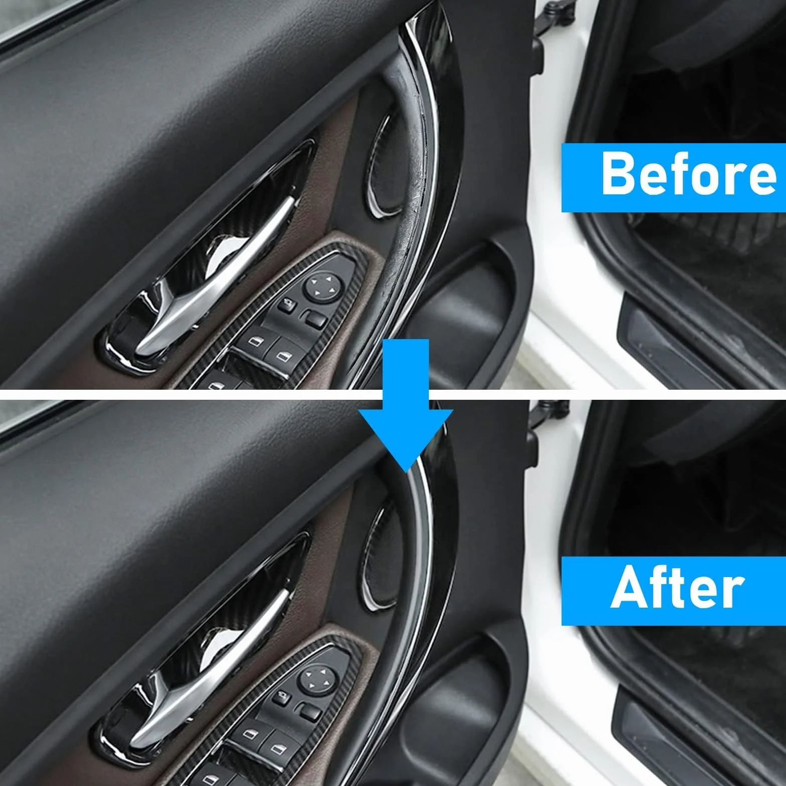 Klamka drzwi wewnętrznych BMW Seria 3 F30 F31 F34 F80 2012-2018 Seria 4 F32 F33 F36 F82 F83 2014-2017 Czarny