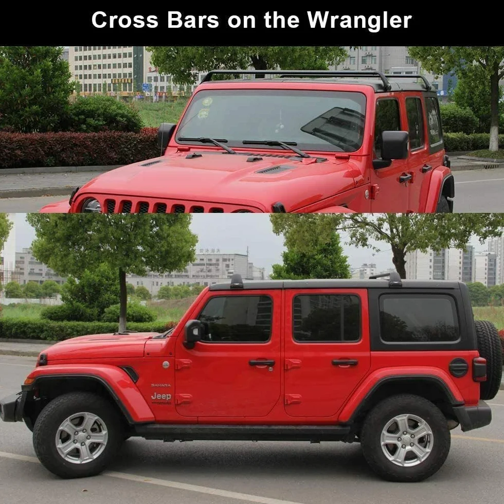 Relingi dachowe aluminiowe antykradzieżowe do Jeep Wrangler JL JK 2007-2022