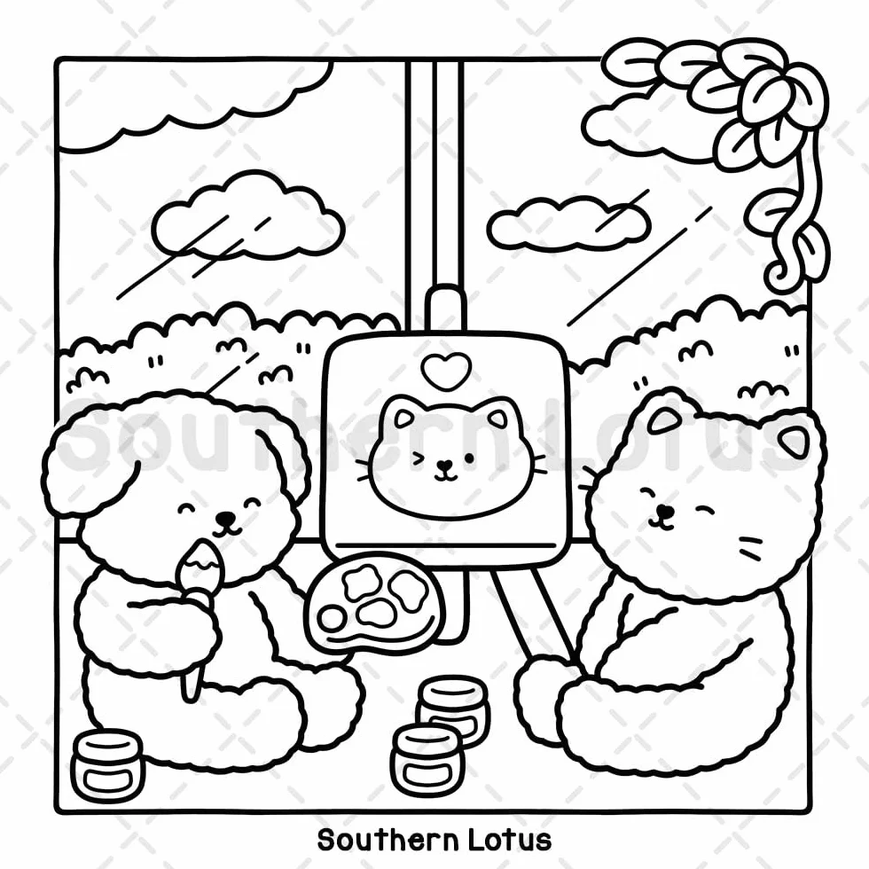 Fuzzy In Love: Coloring Book for Adults and Teens Featuring Little Fuzzy Animals in Love Moments and Cozy Activities, Cute Designs for Relaxation and Chill