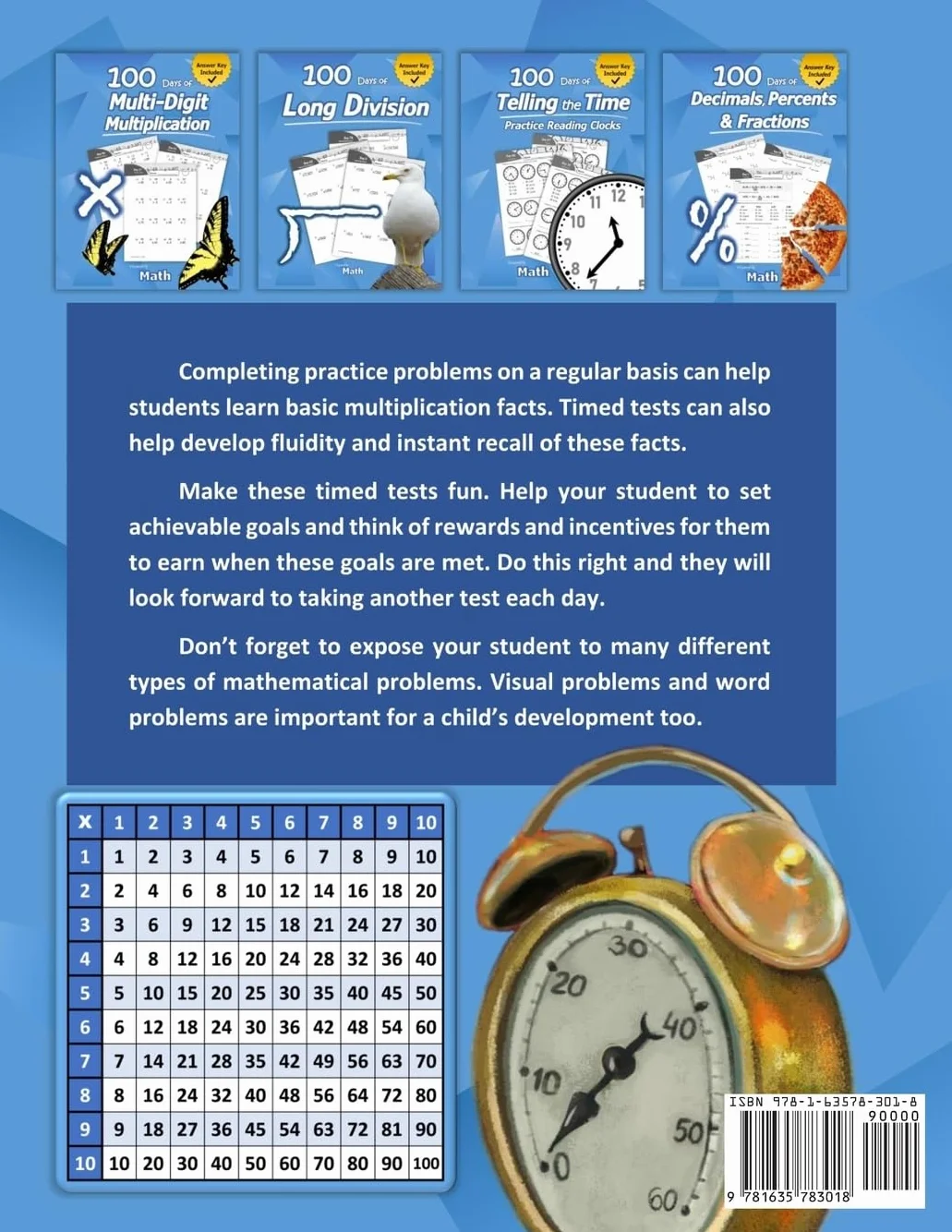 Humble Math - 100 Days of Timed Tests: Multiplication: Grades 3-5, Math Drills, Digits 0-12, Reproducible Practice Problems