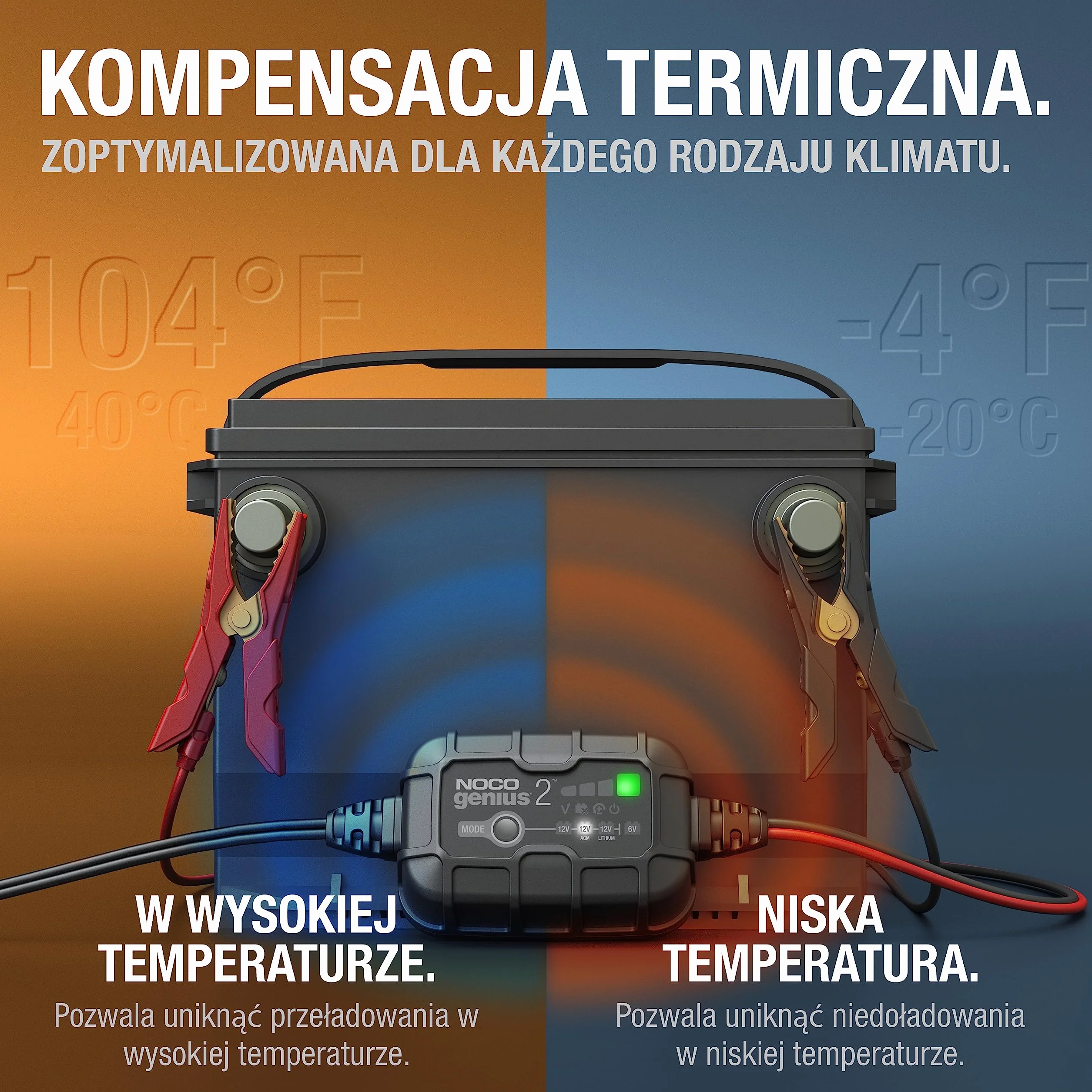 Noco FP 26 010 Ładowarka Akumulatorowa, Czarny, 2A