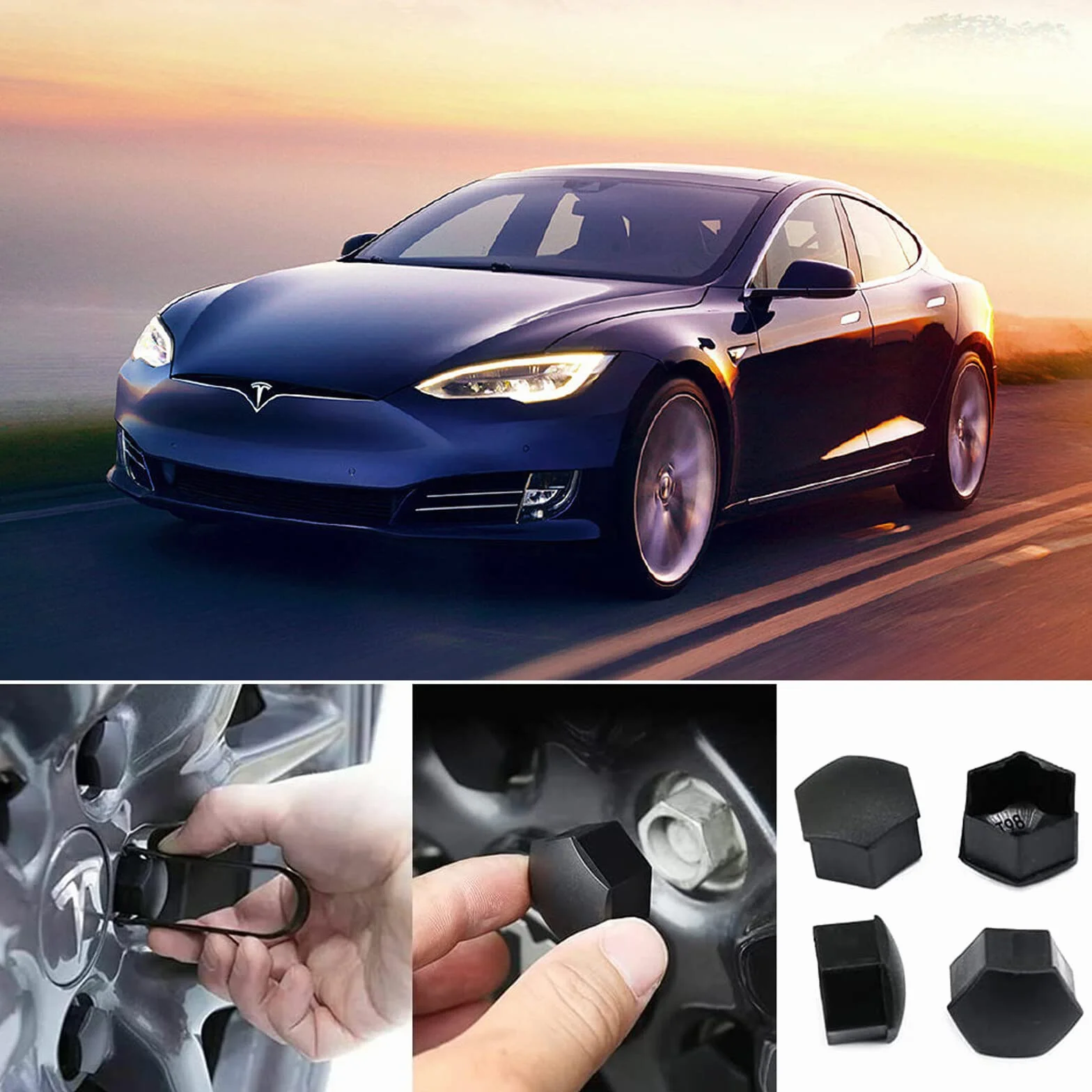 Tesla zestaw kołpaków na koła do Model 3, Y, S, X