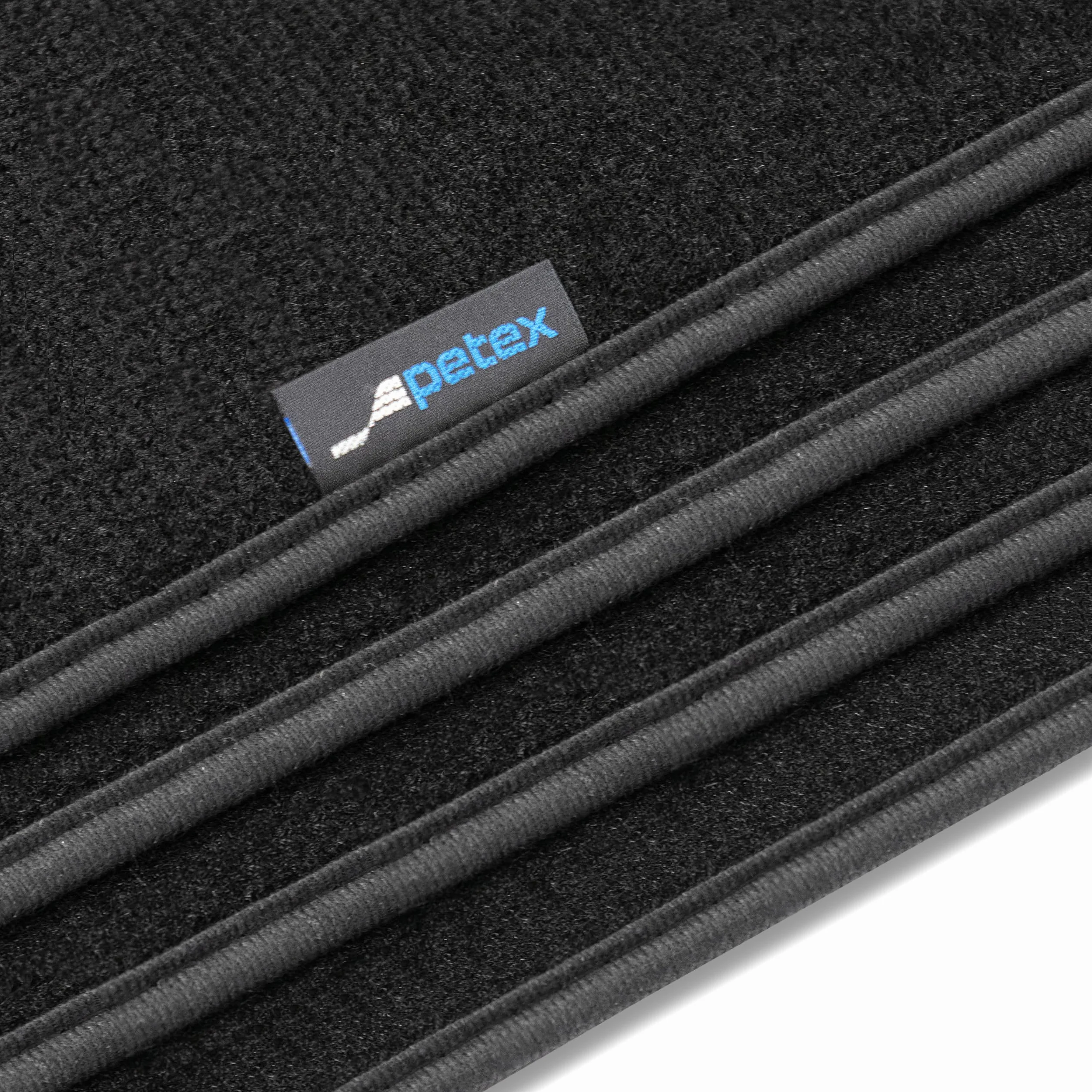 PETEX Dywaniki samochodowe dopasowane do BMW serii 3 (F30) od 02/2012-02/2019/3er (F31) Touring od 09/2012-02/2019, zestaw dywaników samochodowych z weluru - Pluto, 4-częściowy, czarny