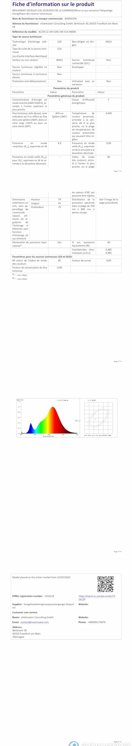 Glühbirne 12V 24V LED E14 5W (Naturalna Biel 4000K)