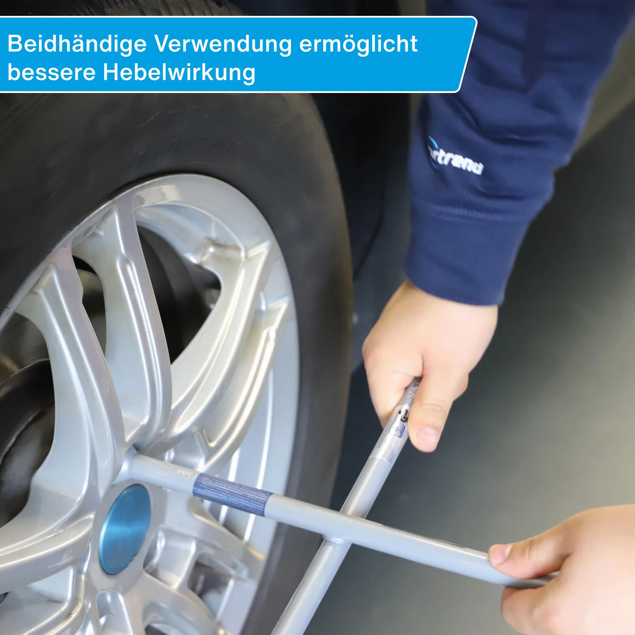 Cartrend 10870 4-drożny orteza koła, srebrny (17 mm, 19 mm, 21 mm, 23 mm)