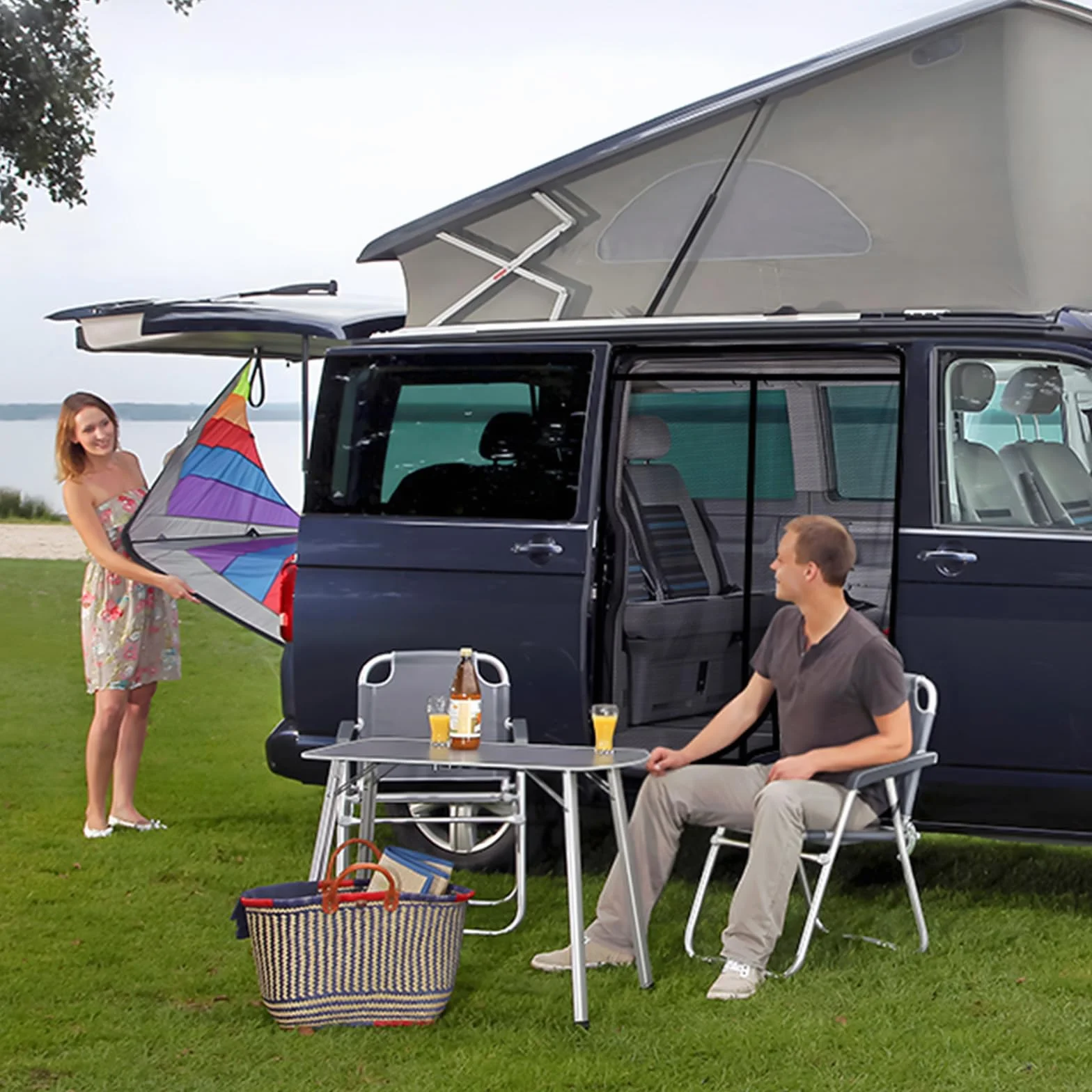 ZATOOTO Moskitiera magnetyczna do VW T5 T6 ochrona przed owadami siatka zacieniająca drzwi boczne