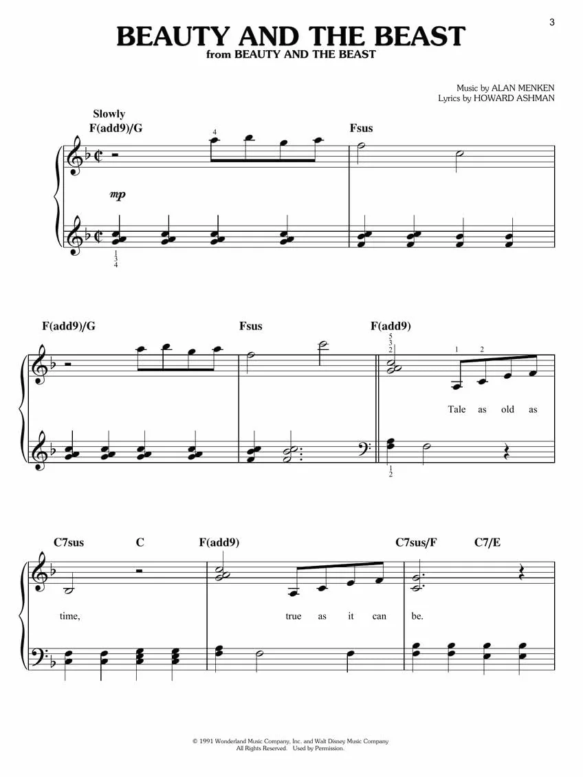 The 40 Most-Streamed Disney Songs: Easy Disney Piano Sheet Music Songbook for Beginners: For Easy Piano