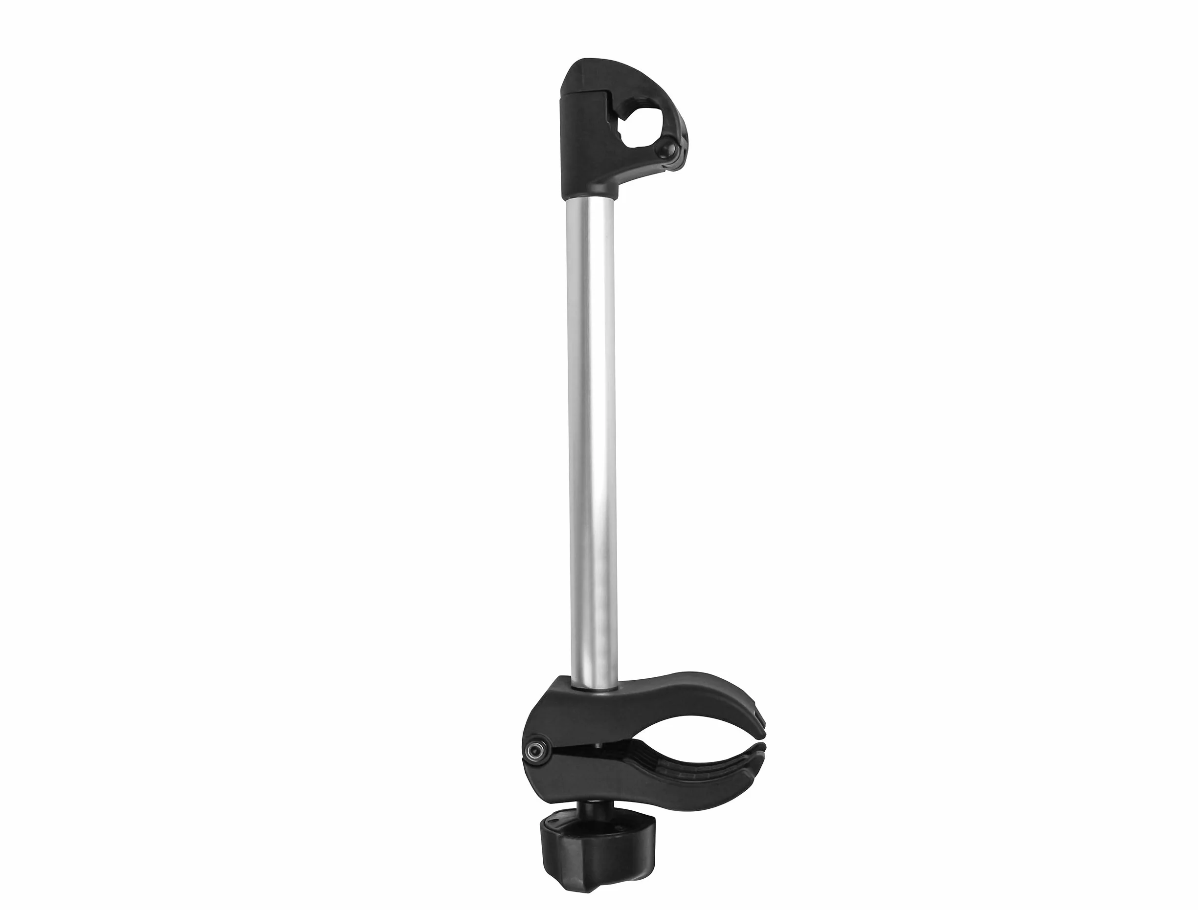 EUFAB 11238 Uchwyt na ramę długi, zamykany, do wspornika U Ø 3,0 cm, długość 31 cm, czarny/srebrny