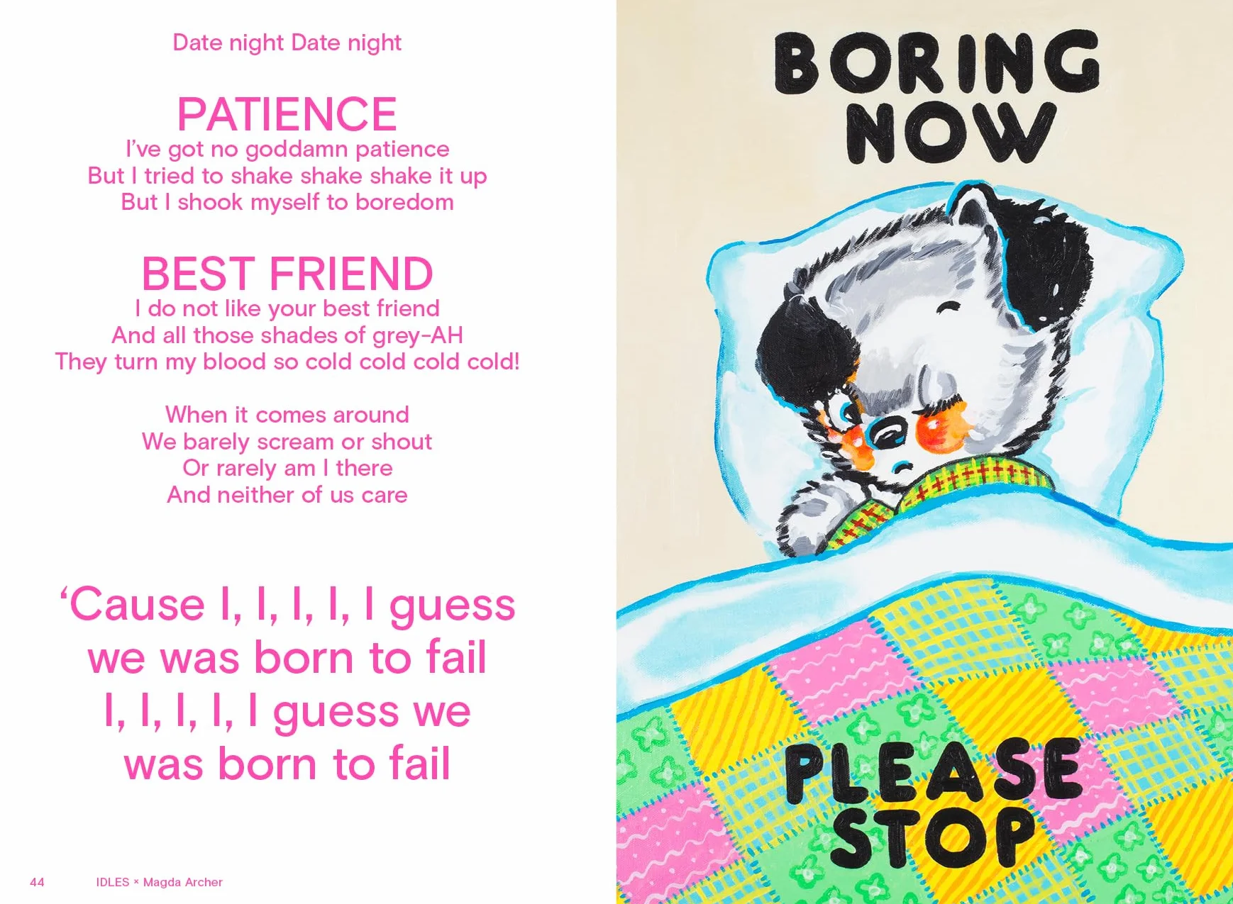 IDLES x Magda Archer Brutalism: Illustrated Lyrics /anglais