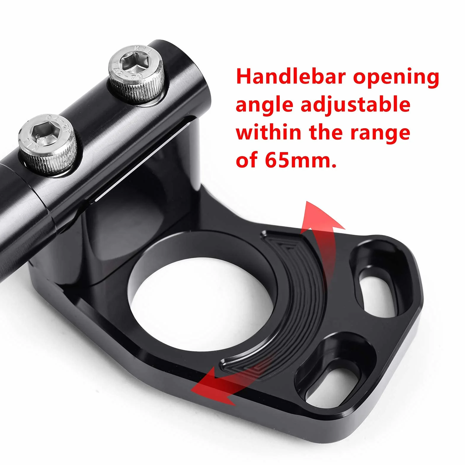 CNC aluminiowa kierownica do motocykli 37 mm pasuje do Ninja 250 2008-2012 Ninja 300 EX300 2013-2018 rura nośna Ø 37 mm Kierownica wyciszająca 22 mm rura uchwyt kolor czarny