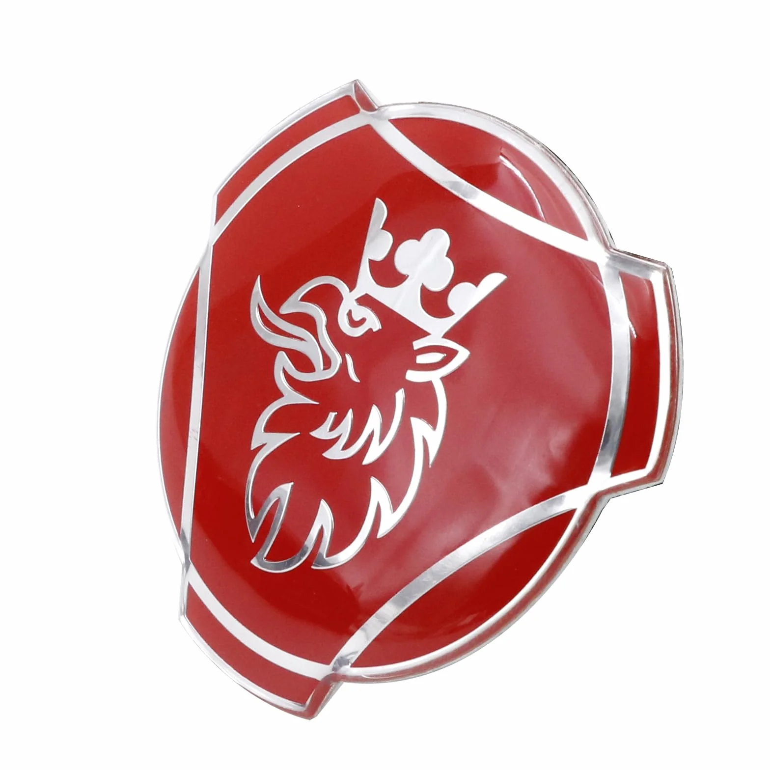 4 sztuki Griffin aluminiowe naklejki do ciężarówki Scania kołpaki środkowe koła znaczek emblemat naklejka pokrywa (czerwony i srebrny)