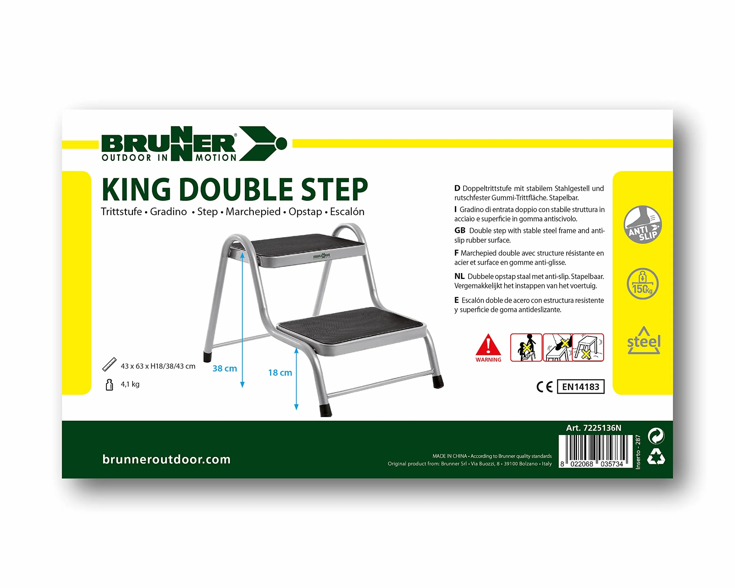 Brunner 7225136N Krok Produkty kempingowe, King Step Double