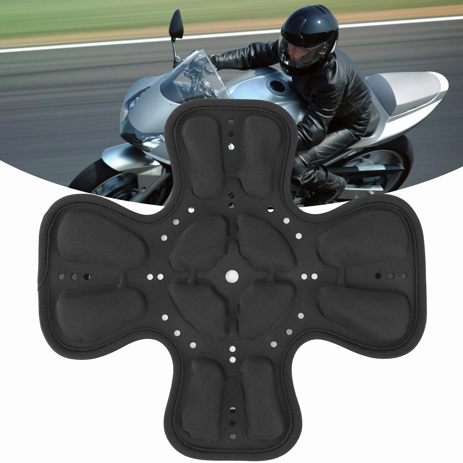 Uniwersalny Zestaw Wyściółek Kasku Pianka 360 ° Ochrona Głowy 3D Kieszeń Powietrzna Amortyzacja Kask Motocyklowy Wkładka do Kasku Przeciw Potu Chłodząca Podkładka Pod Kask(A)
