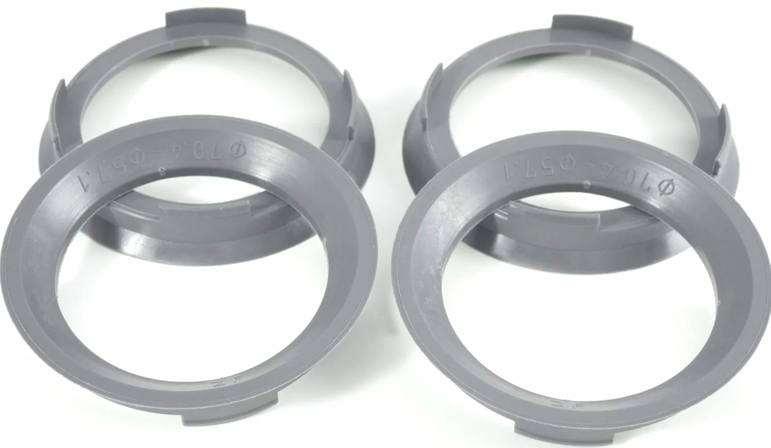 Pierścienie centrujące 70,4 x 57,1 mm do Rondell ROD, ciemnoszare, komplet 4 sztuk
