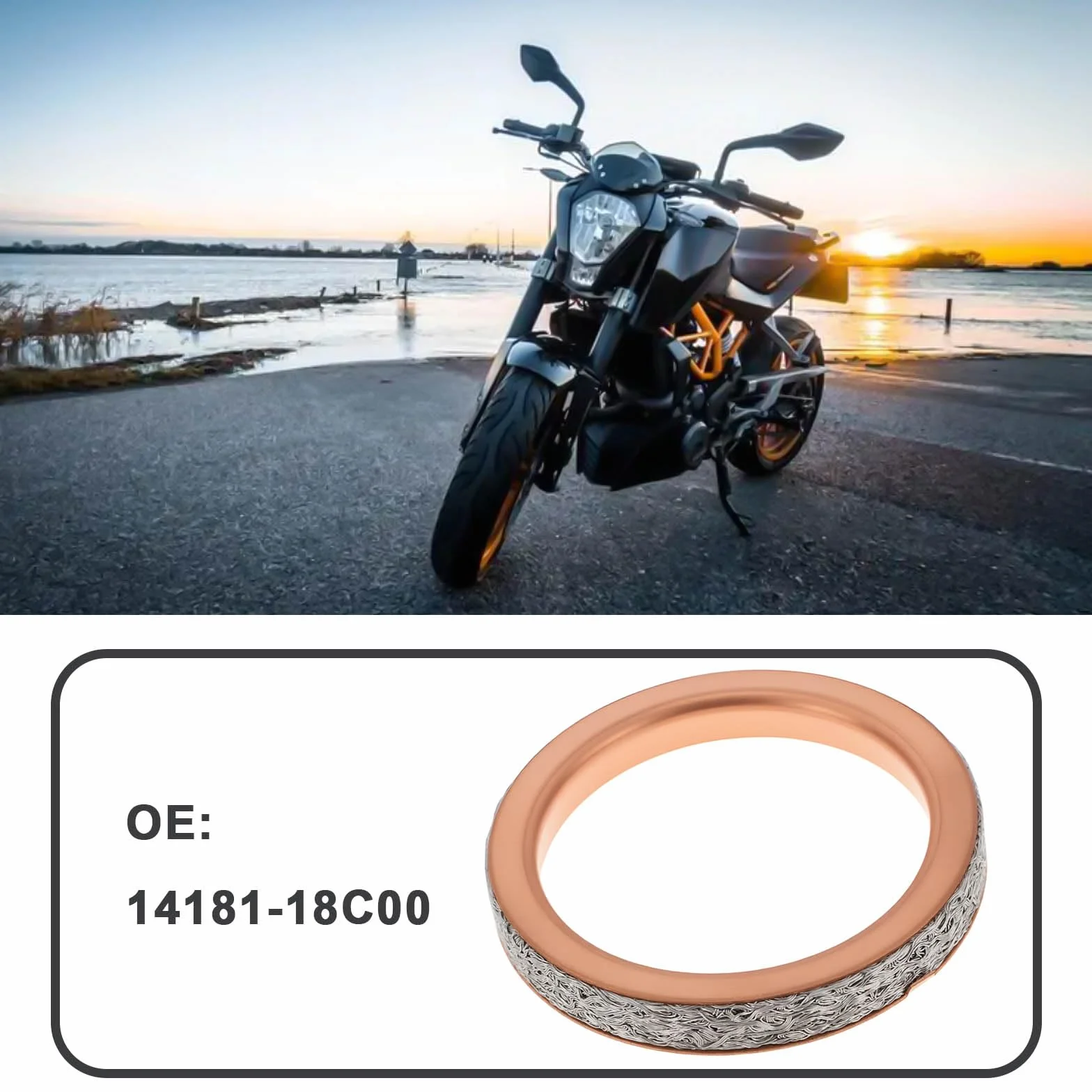EMSea uszczelki wydechowe miedź włókno 32x42x5 mm do Suzuki GSXR750 GSXR1100