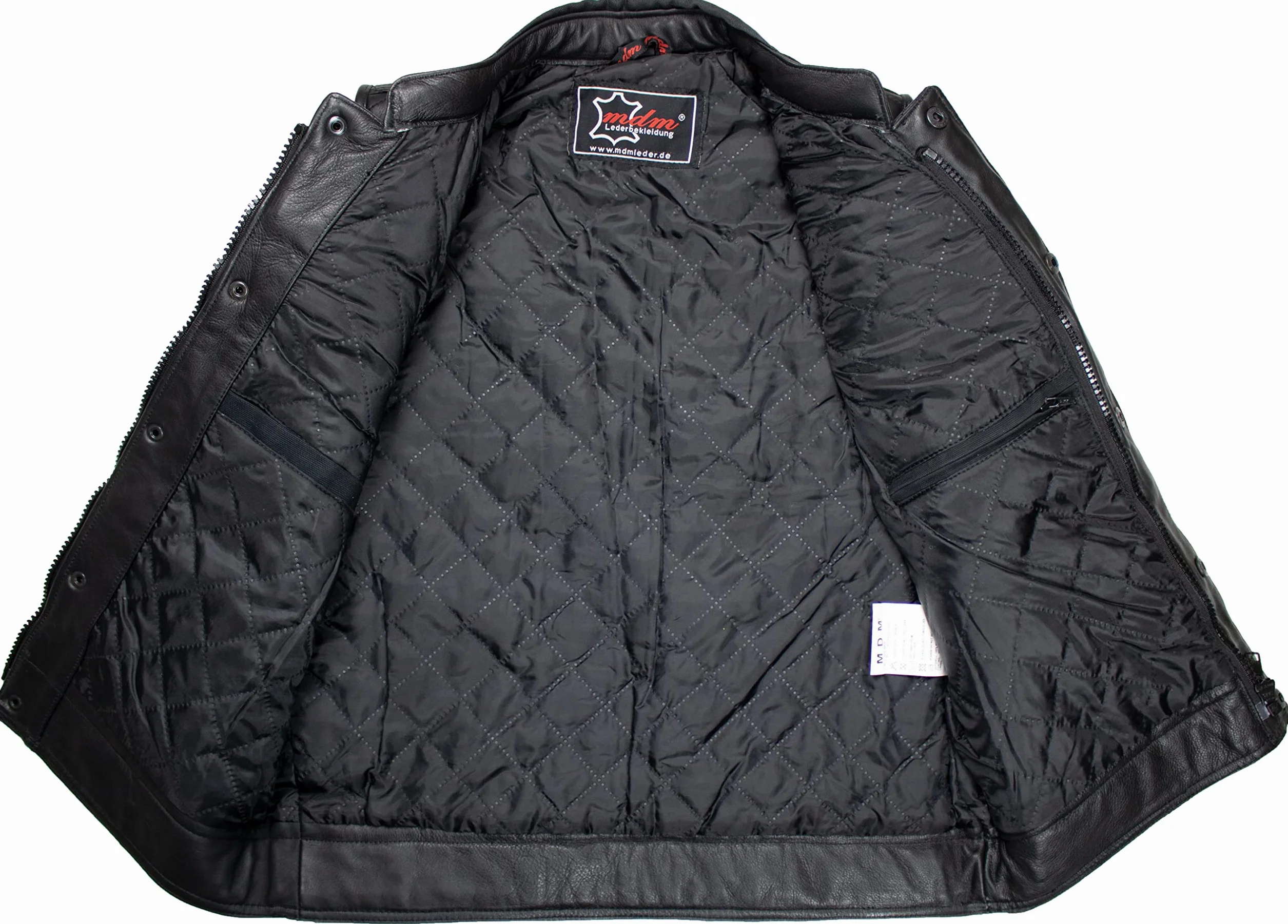 MDM Biker kamizelka tekstylna z pikowanymi ramionami Diamond