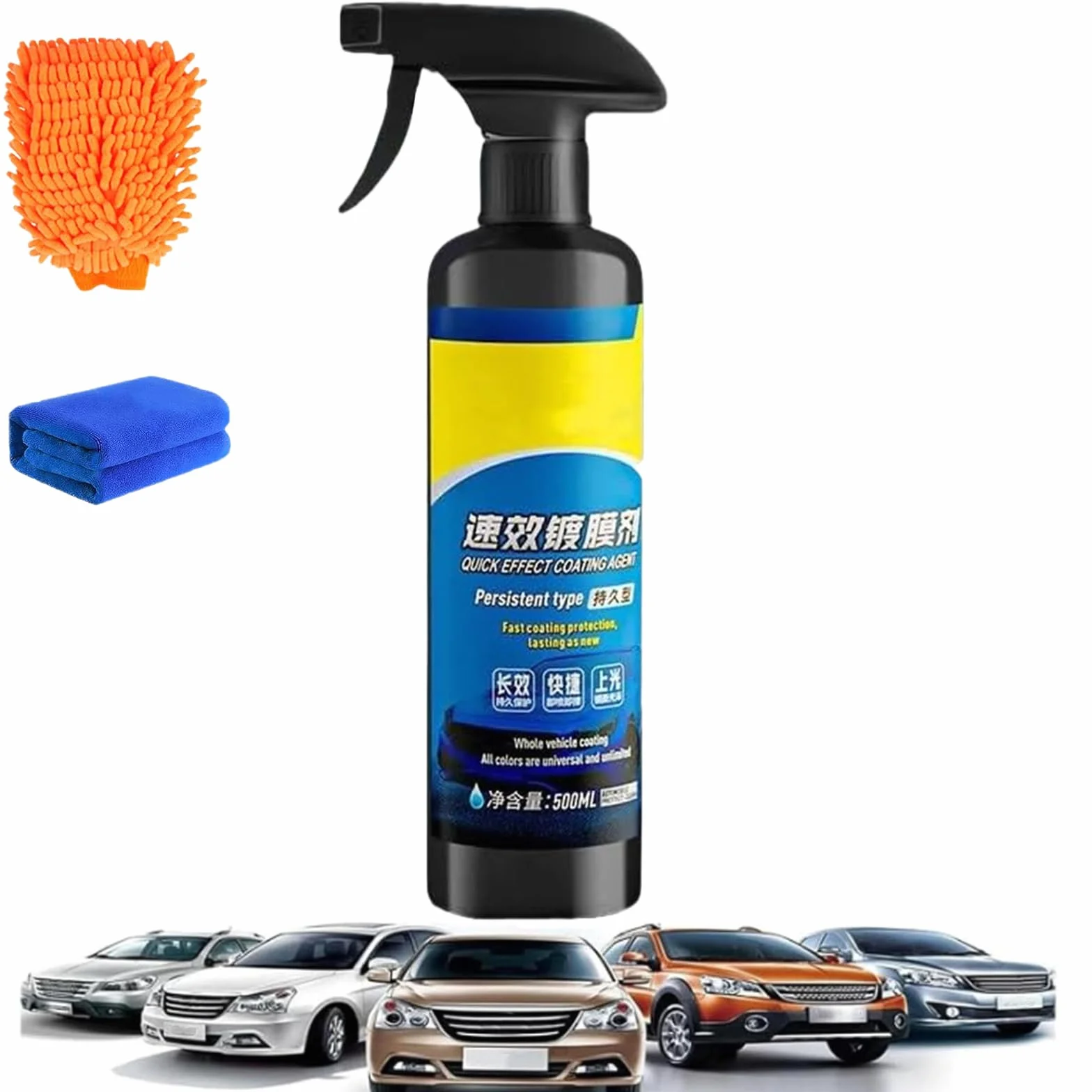 Sopami Quick Effect Coating 3 w 1 High Protection Car Spray 500 ml Hydrophobic Trim Car Scratch Wax Polish