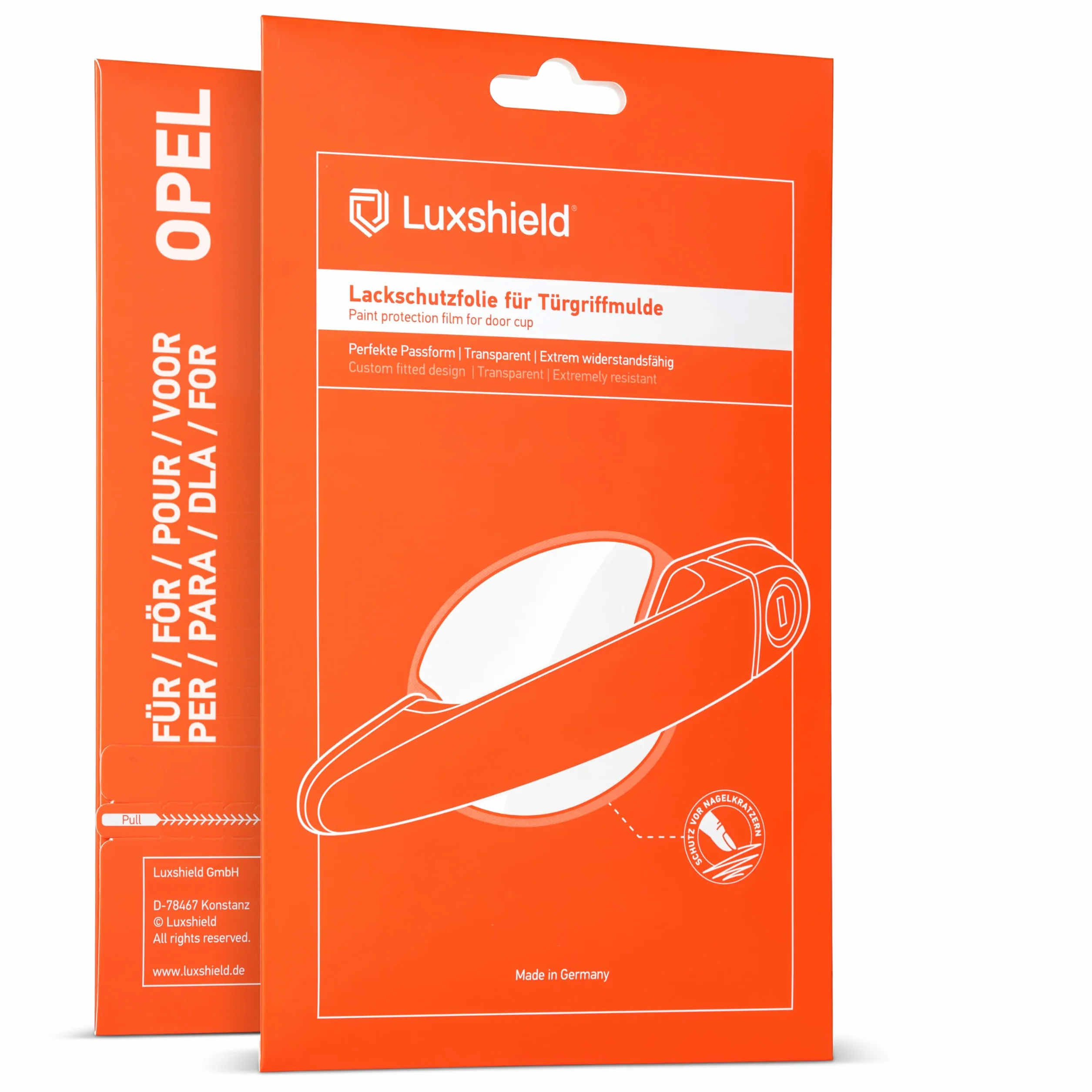 Luxshield folia ochronna na klamki kompatybilny z Opel Zafira Life I 2019-2026 - ochrona przed zarysowaniami, folia ochronna na lakier – przezroczysta błyszcząca