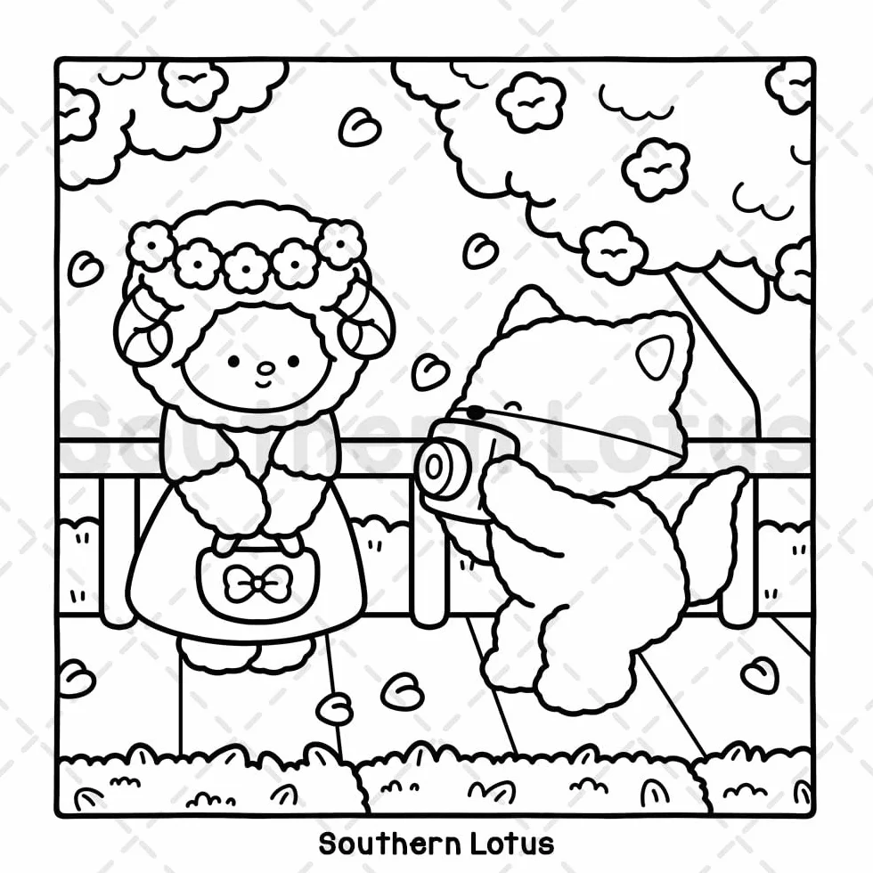 Fuzzy In Love: Coloring Book for Adults and Teens Featuring Little Fuzzy Animals in Love Moments and Cozy Activities, Cute Designs for Relaxation and Chill