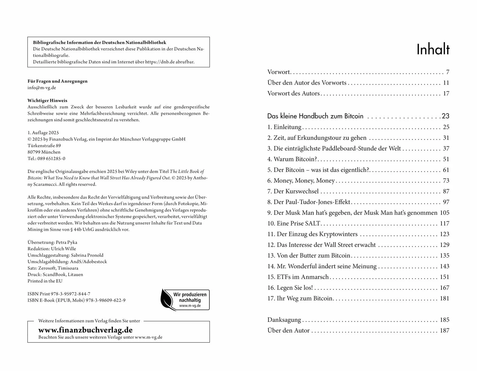 Das kleine Handbuch zum Bitcoin: Alles über Blockchain, Coins, Tokens und Forks und wie Bitcoin die Wall Street erobert