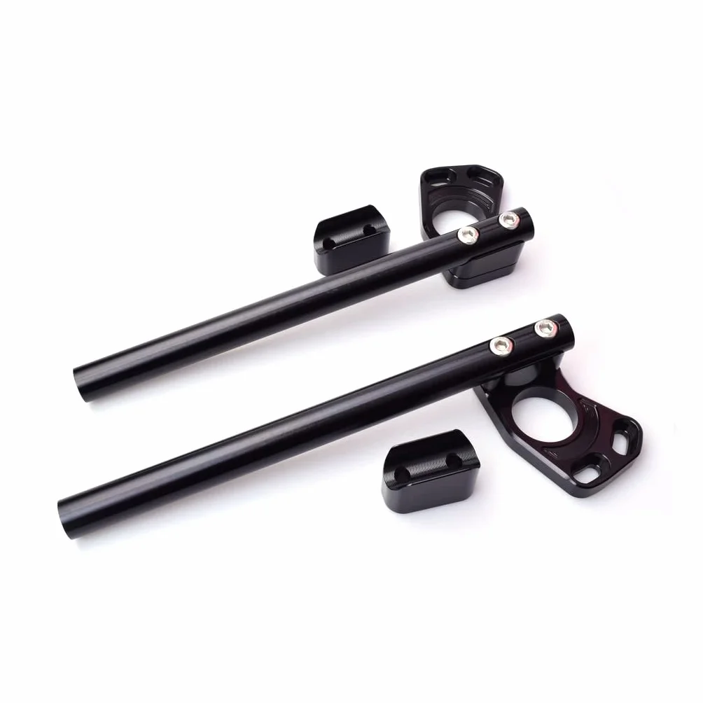 CNC aluminiowa kierownica do motocykli 37 mm pasuje do Ninja 250 2008-2012 Ninja 300 EX300 2013-2018 rura nośna Ø 37 mm Kierownica wyciszająca 22 mm rura uchwyt kolor czarny