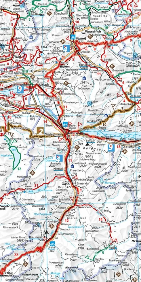 Kümmerly+Frey Velokarte Schweiz 1:301.000: Wetterfest, matt laminiert und mit free Download