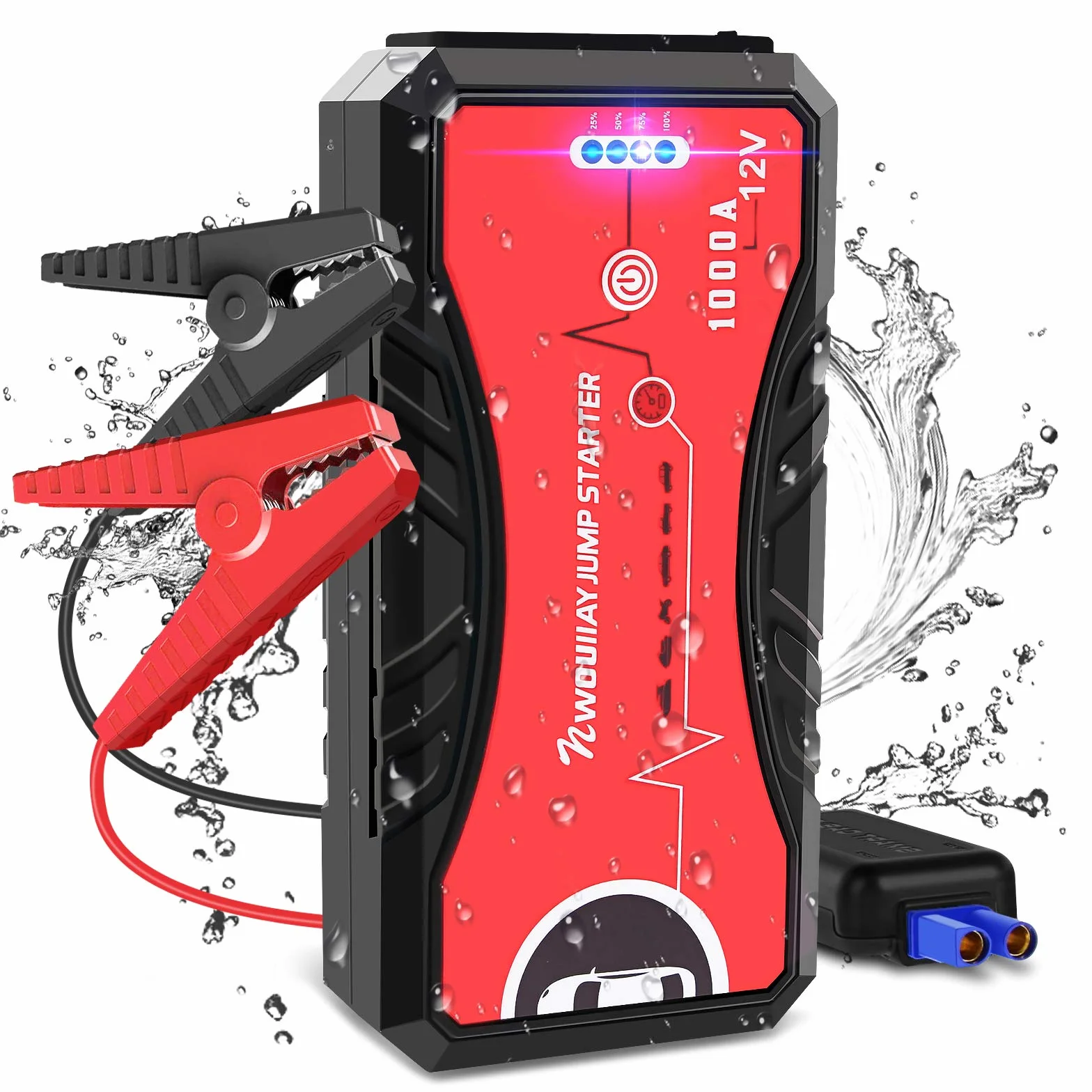 Rozrusznik samochodowy Urządzenie do uruchamiania awaryjnego samochodu 13200 mAh 1000 A Urządzenie wspomagające akumulator 6,0 l benzyny lub 5,0 l oleju napędowego
