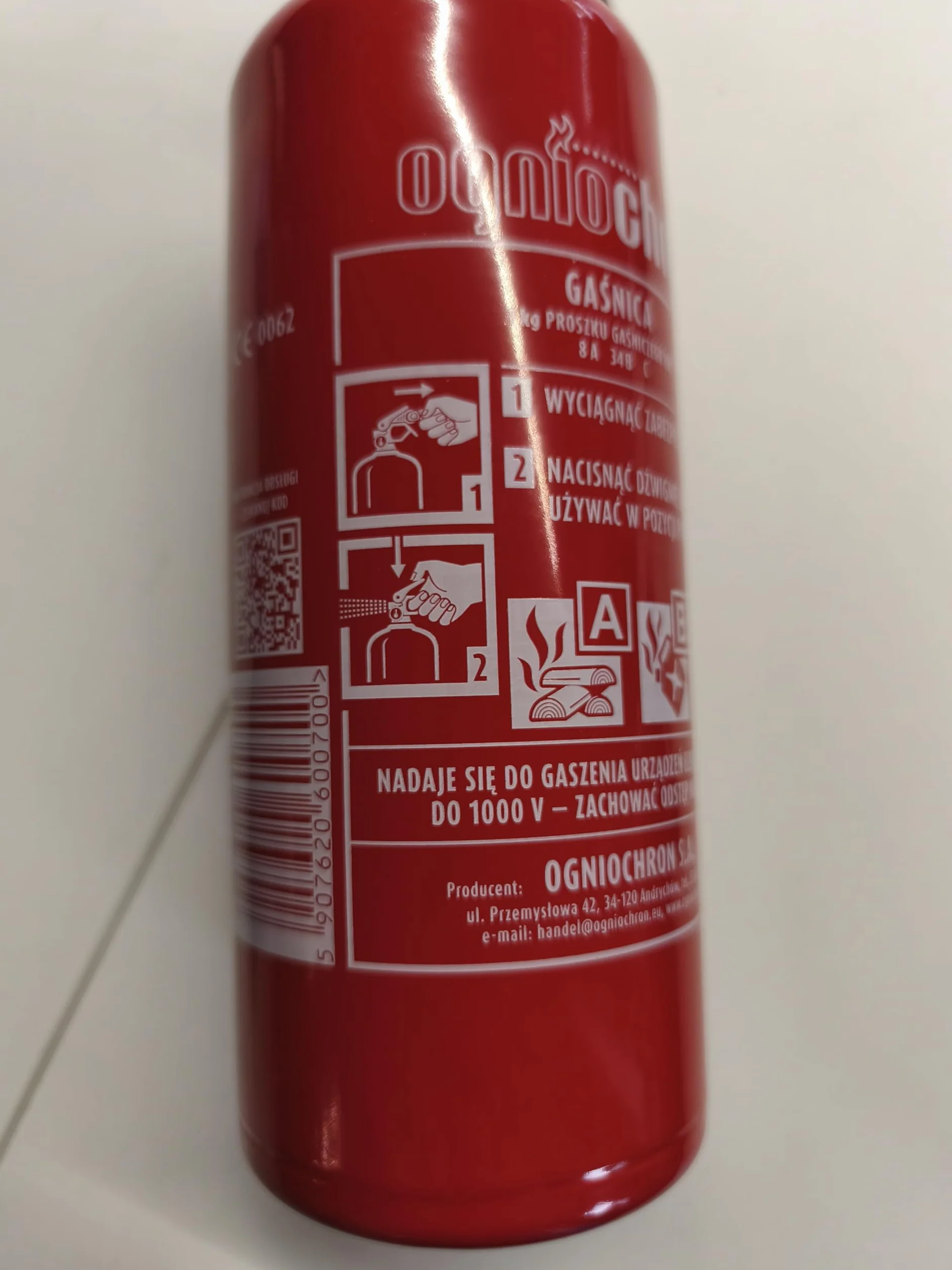 Gaśnica z manometrem 1KG Apteczka DIN13164 samochodowa Kamizelka odblaskowa