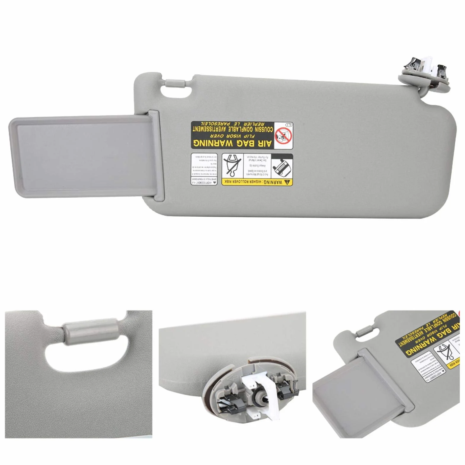 Auto szary lewa osłona przeciwsłoneczna po stronie kierowcy 74320-06800-B0 pasuje do 74320-42501-B2 pasuje do 2006 2007 2008 2009