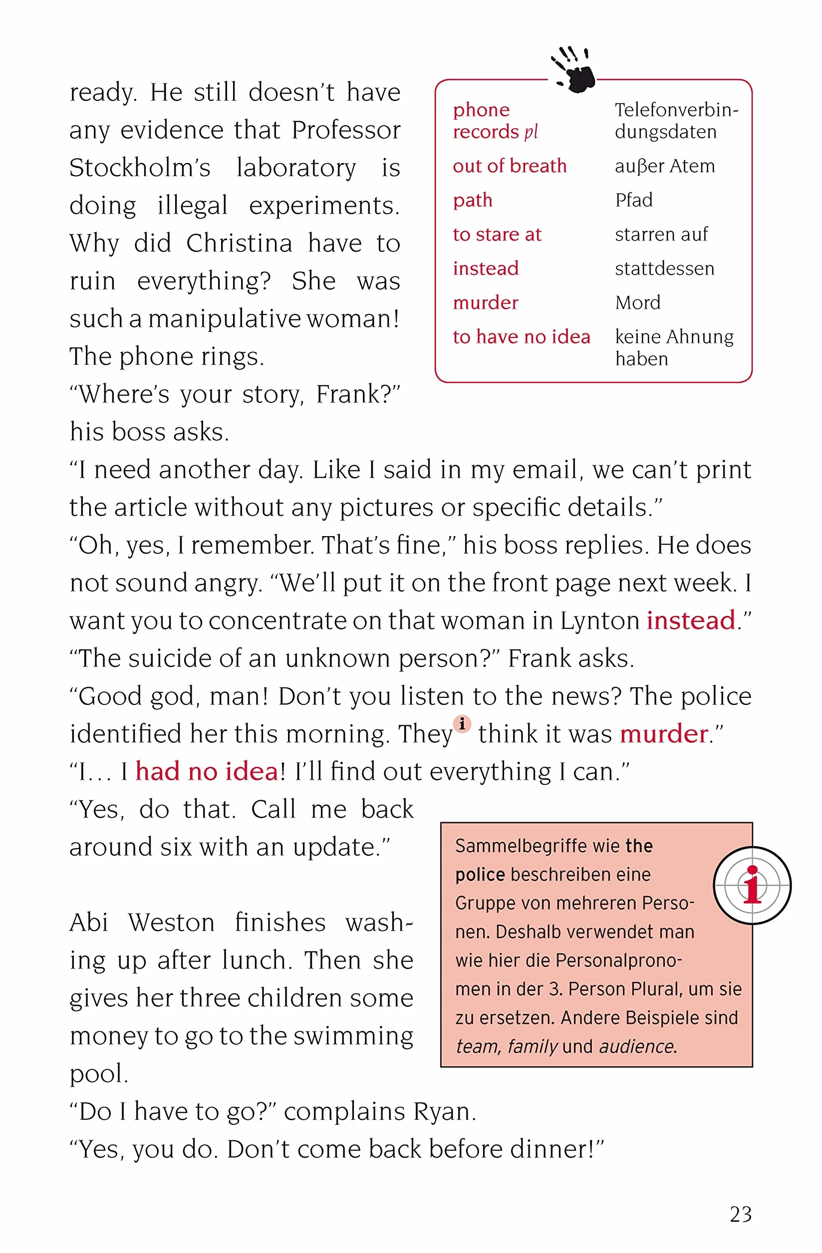 A Cry in the Darkness: Englisch A1