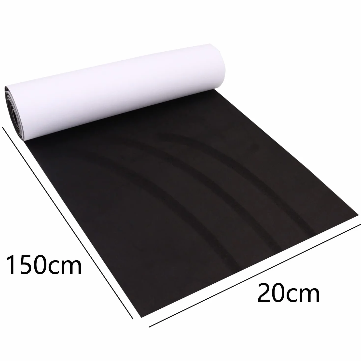 Panngu Samoprzylepna tkanina z mikrofibry imitacja zamszu 20 cm x 150 cm czarna