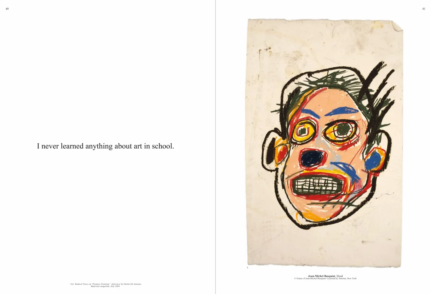 Jean-Michel Basquiat The Head The Mind /anglais
