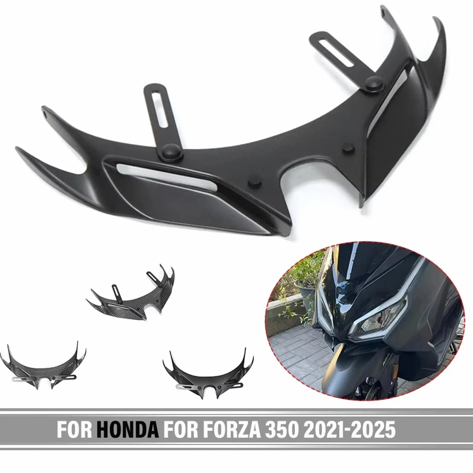Aerodynamiczne skrzydła boczne Spoiler tylny do Hondy Forza 350 2022-2025 Carbon