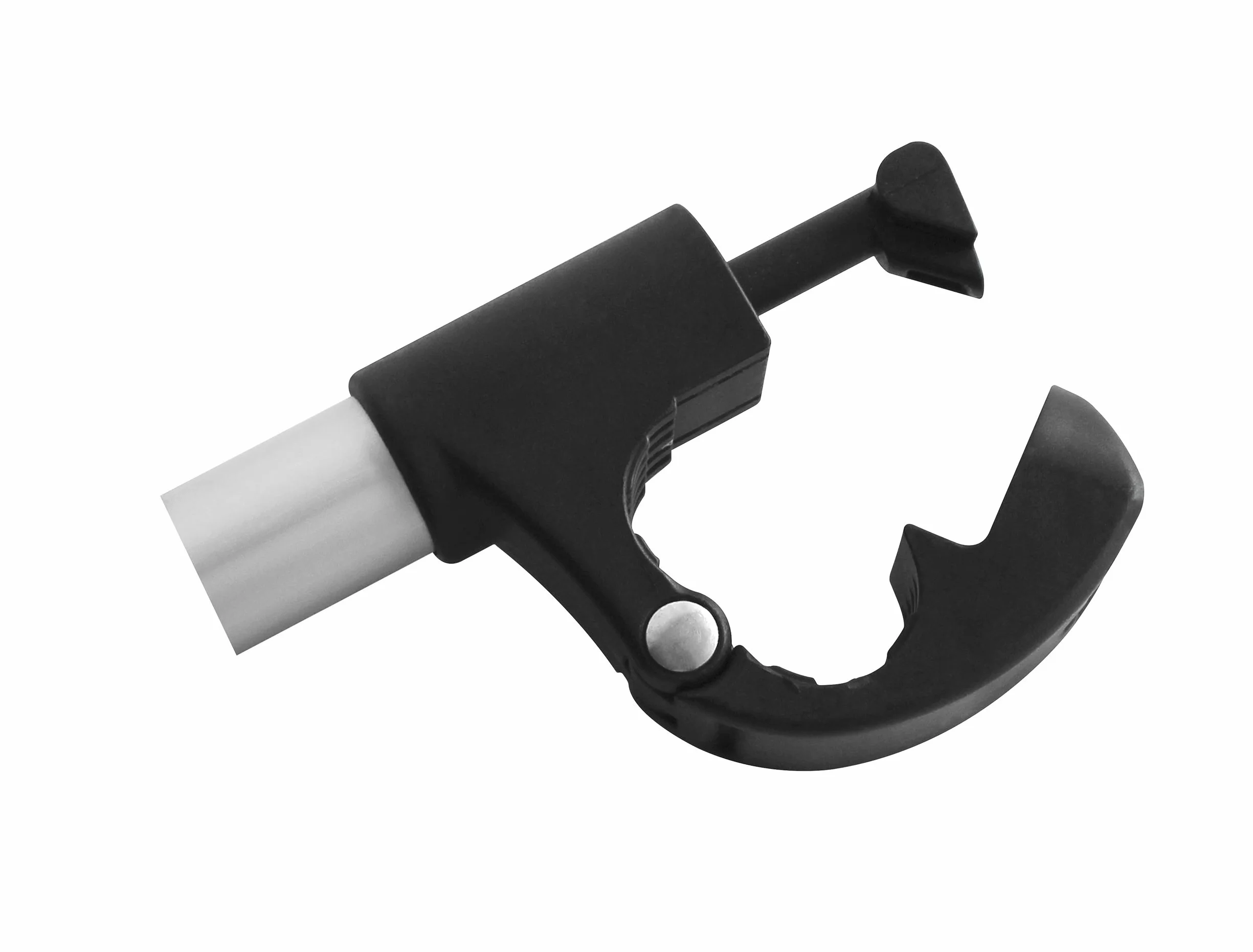 EUFAB 11238 Uchwyt na ramę długi, zamykany, do wspornika U Ø 3,0 cm, długość 31 cm, czarny/srebrny