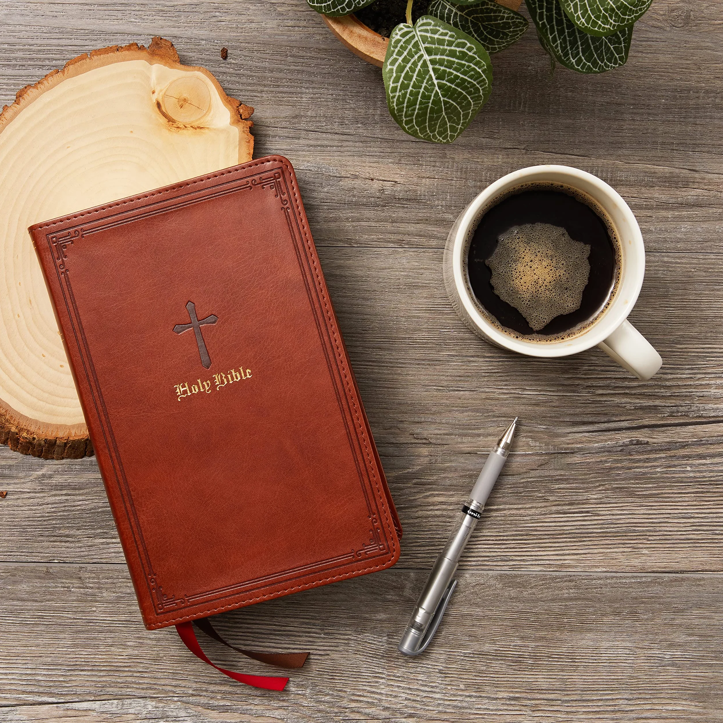 KJV Holy Bible: Large Print Single-Column with 43,000 End-Of-Verse Cross References, Brown Leathersoft, Personal Size, Red Letter, Comfort Print: King James Version: Holy Bible, King James Version