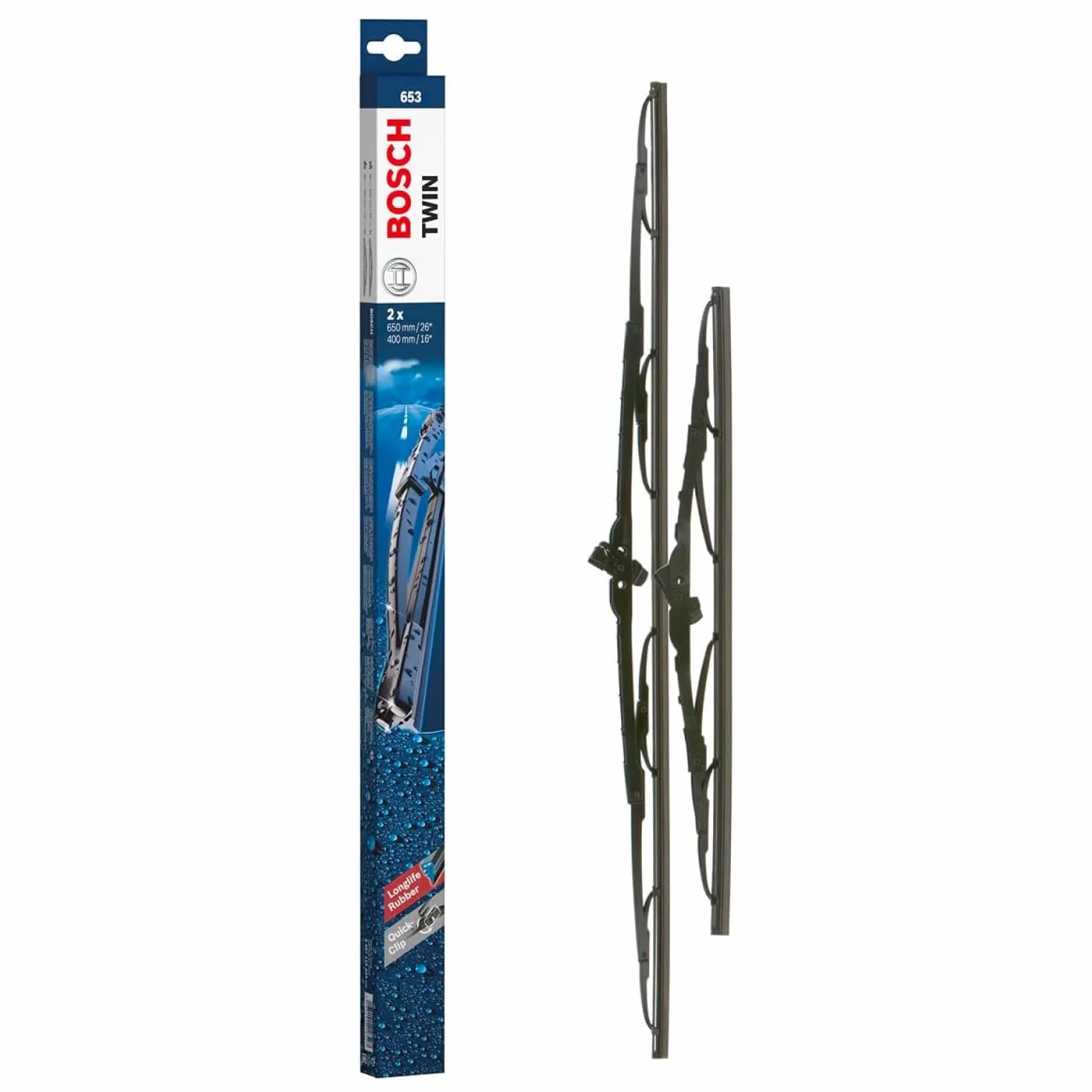 Bosch 3397118324 Pióro Wycieraczki, Czarny, 650 mm/400 mm