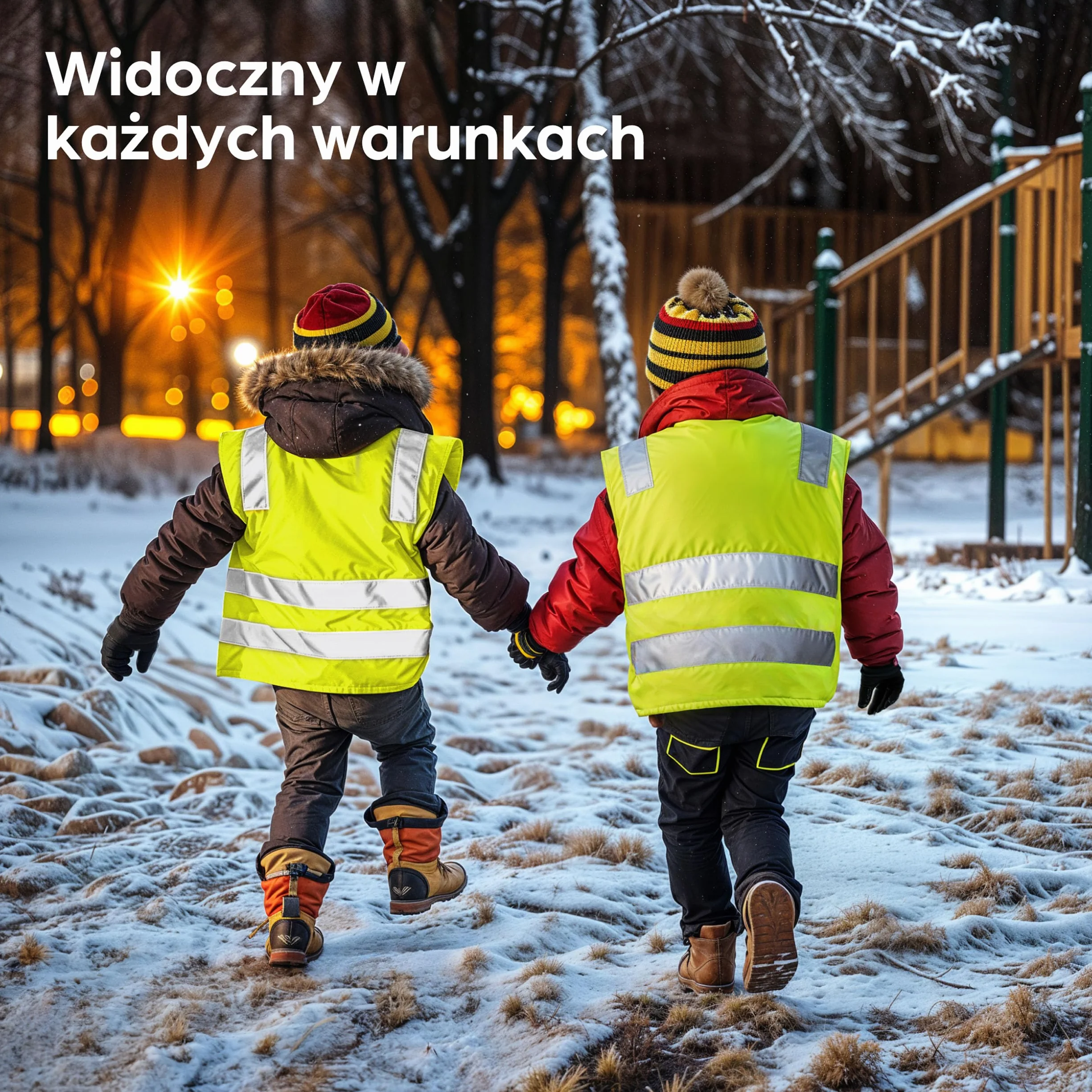 2 kamizelki ostrzegawcze dla dzieci, żółta, dobrze widoczna, oddychająca, uniwersalna, rozmiar dla chłopców i dziewczynek