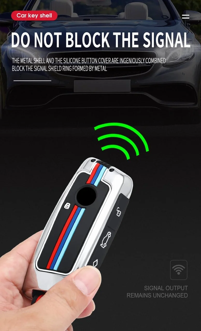 Etui na kluczyki samochodowe BMW z breloczkiem do kluczy i pudełkiem na prezent, metalowe etui ochronne 2, 5, 6, 7, X1, X2, X3, X5, X6, GT wodoszczelne etui na klucze