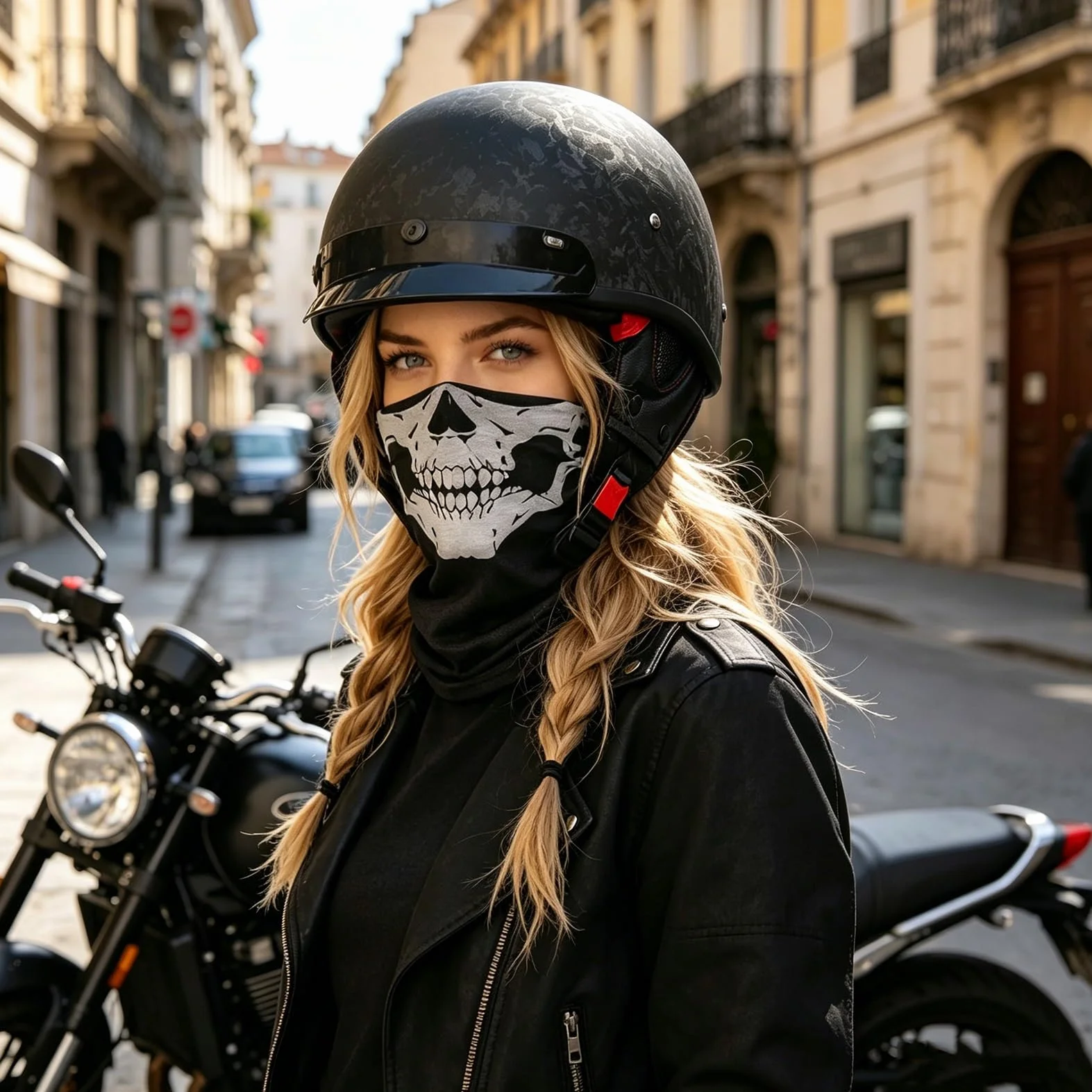 Kask Motocyklowy Jet z Homologacją ECE R22.06, Retro Orzeszek Vintage z Wbudowaną Blendą Przeciwsłoneczną dla Kobiet i Mężczyzn, DOT Legalny na Drogi dla Skutera, Maska w Zestawie