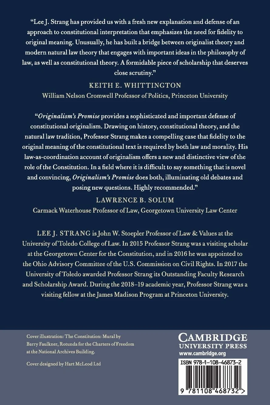Originalism's Promise: A Natural Law Account of the American Constitution