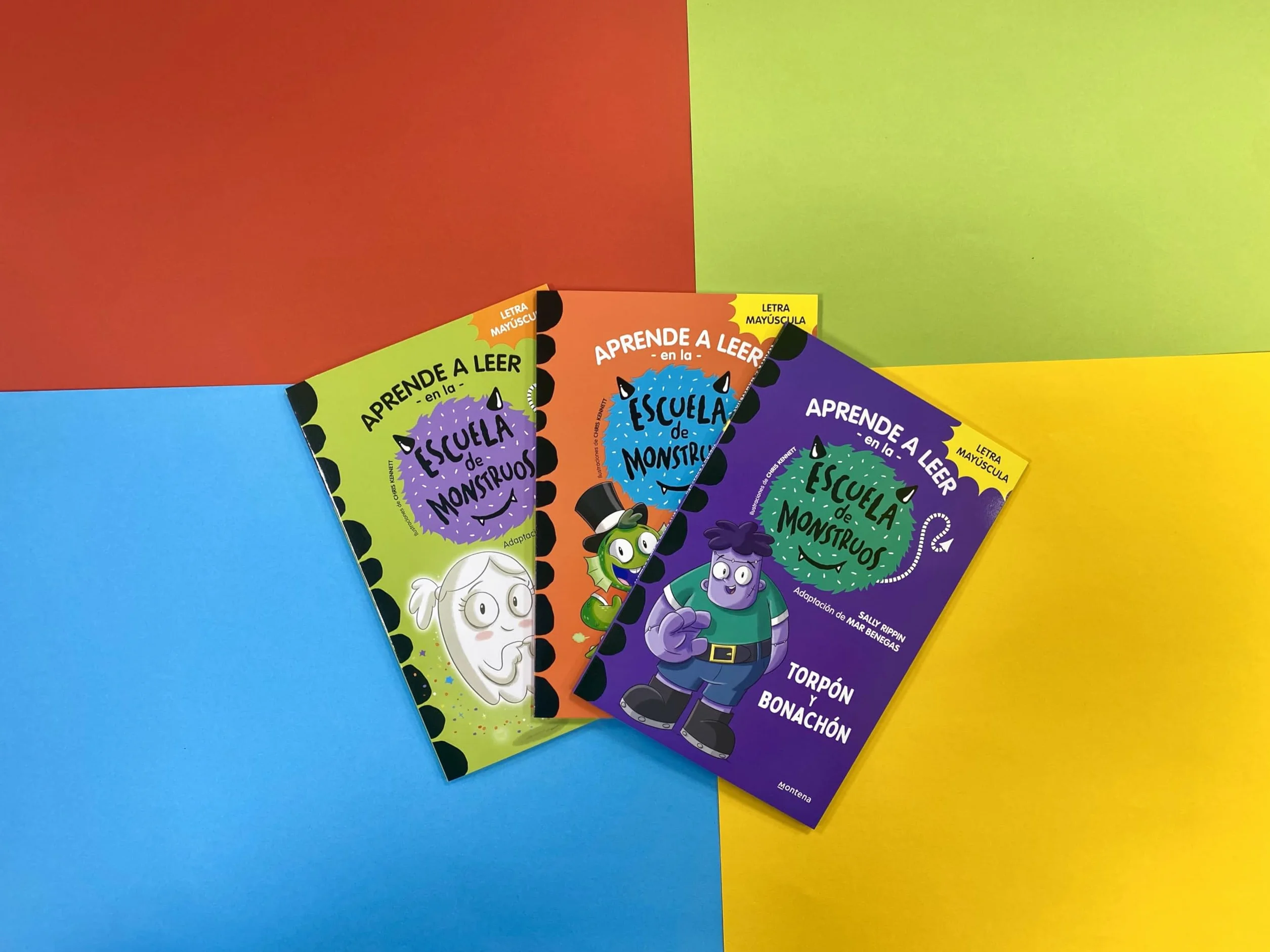 Aprender a leer en la Escuela de Monstruos - Pack con los libros 7, 8 y 9: En letra MAYÚSCULA (libros para niños a partir de 5 años)