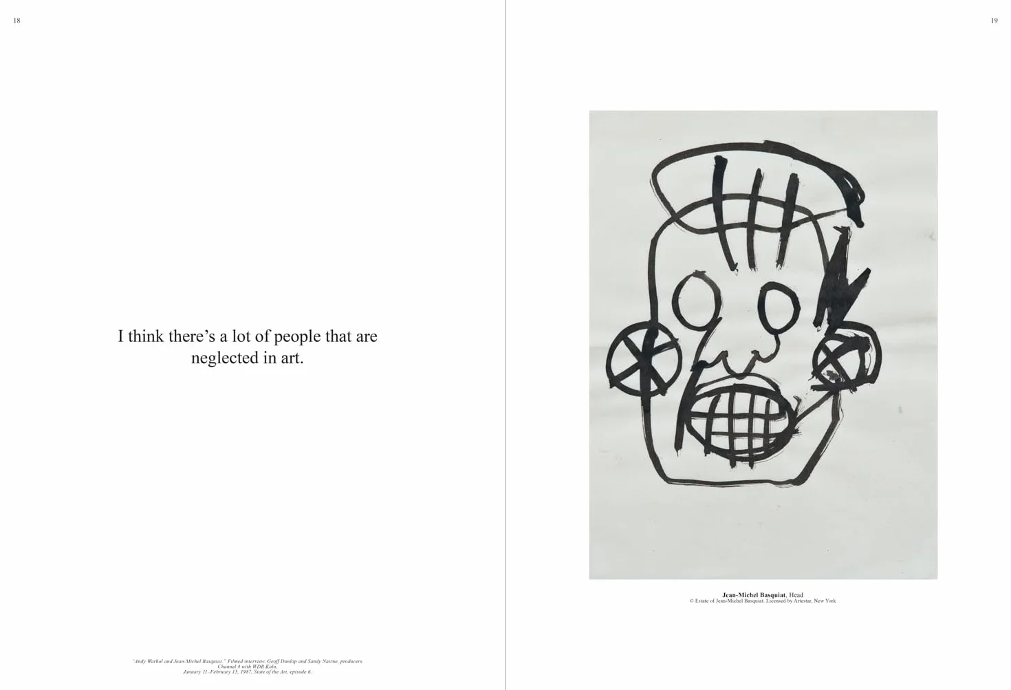 Jean-Michel Basquiat The Head The Mind /anglais