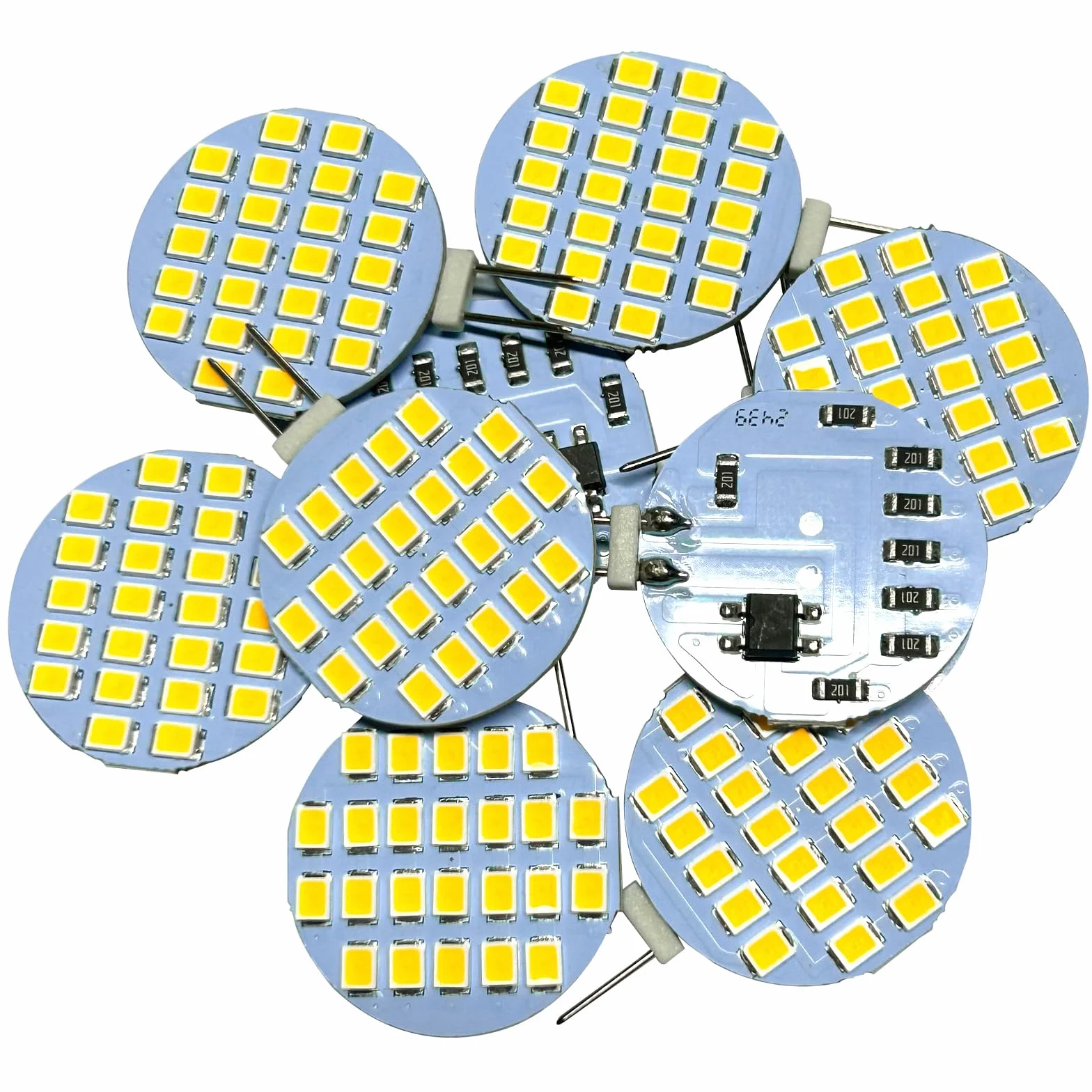 GRV Wymienna żarówka halogenowa 24-2835smd 24-2835smd SUPER jasne światło RV camping - samochód dolna szafka sufitowa DC12V ciepła biel opakowanie 10 szt