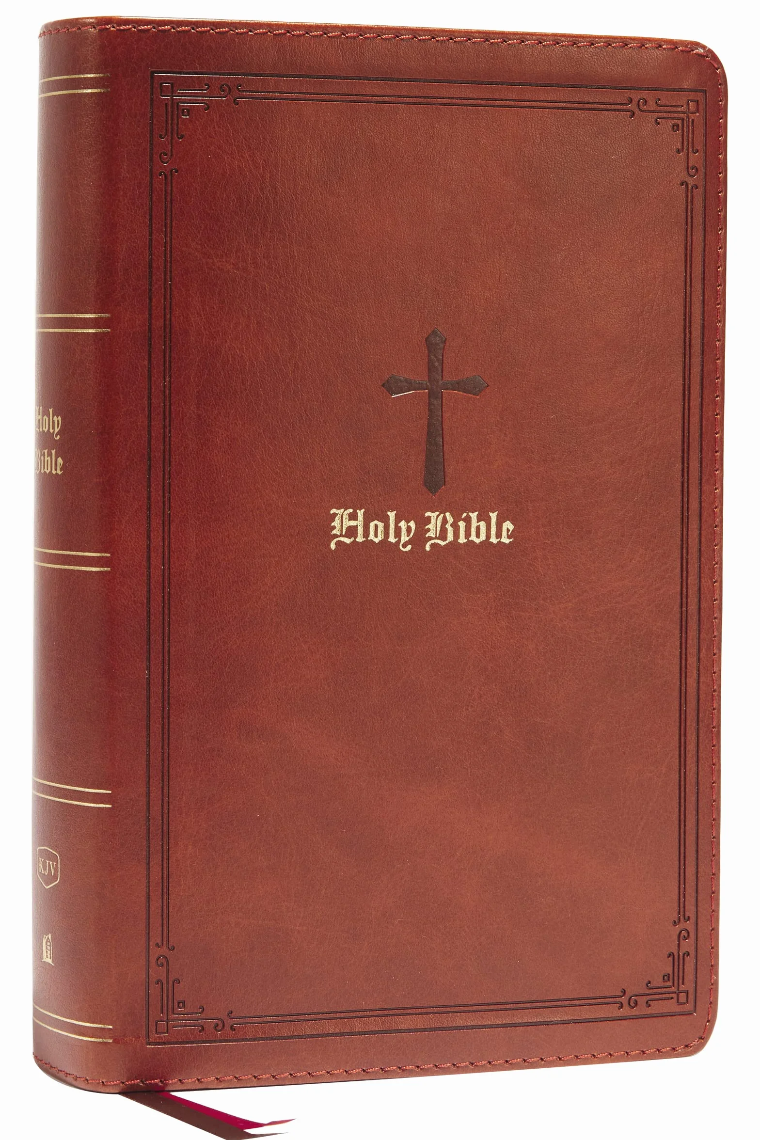 KJV Holy Bible: Large Print Single-Column with 43,000 End-Of-Verse Cross References, Brown Leathersoft, Personal Size, Red Letter, Comfort Print: King James Version: Holy Bible, King James Version